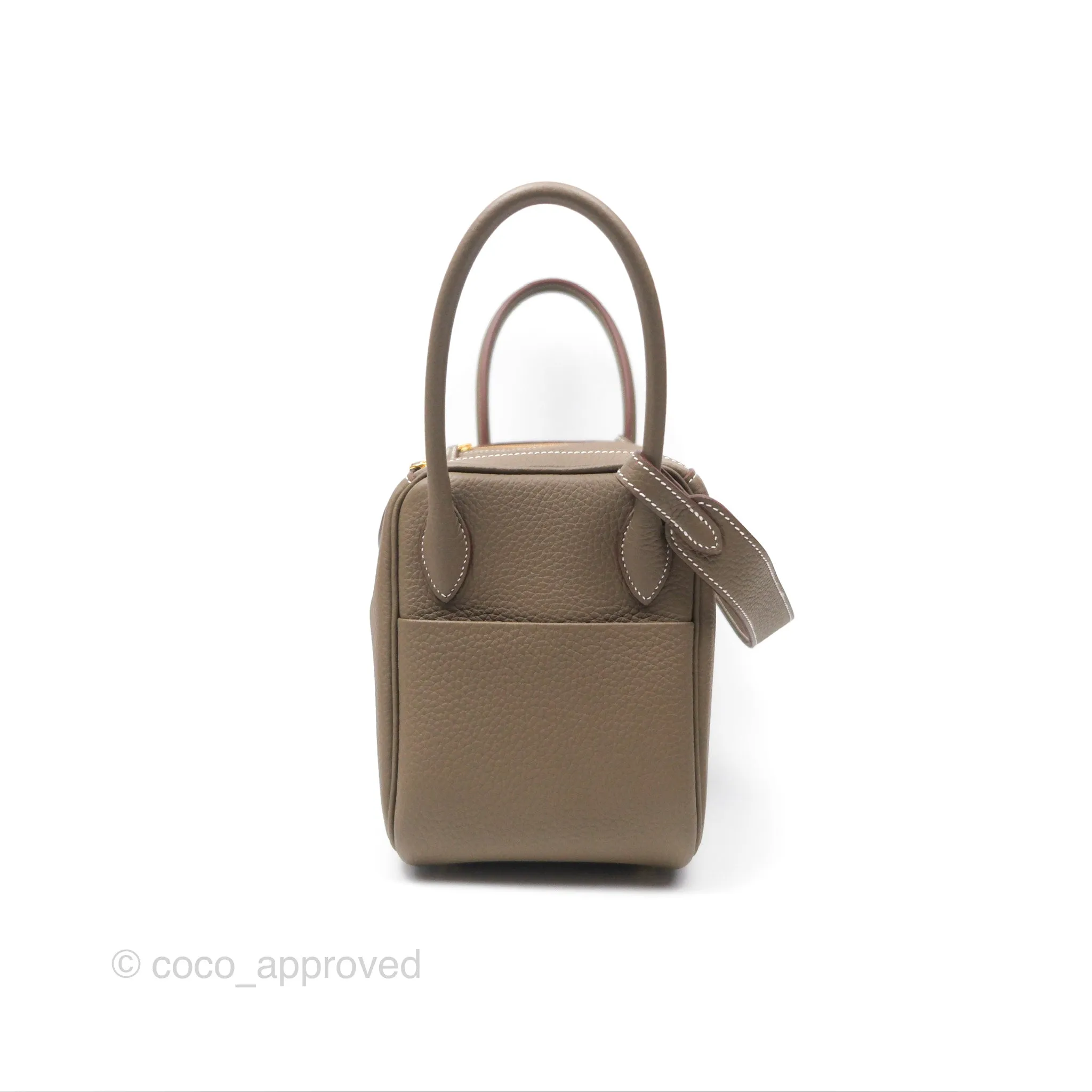 Herms Lindy 26 Etoupe Clemence Gold Hardware