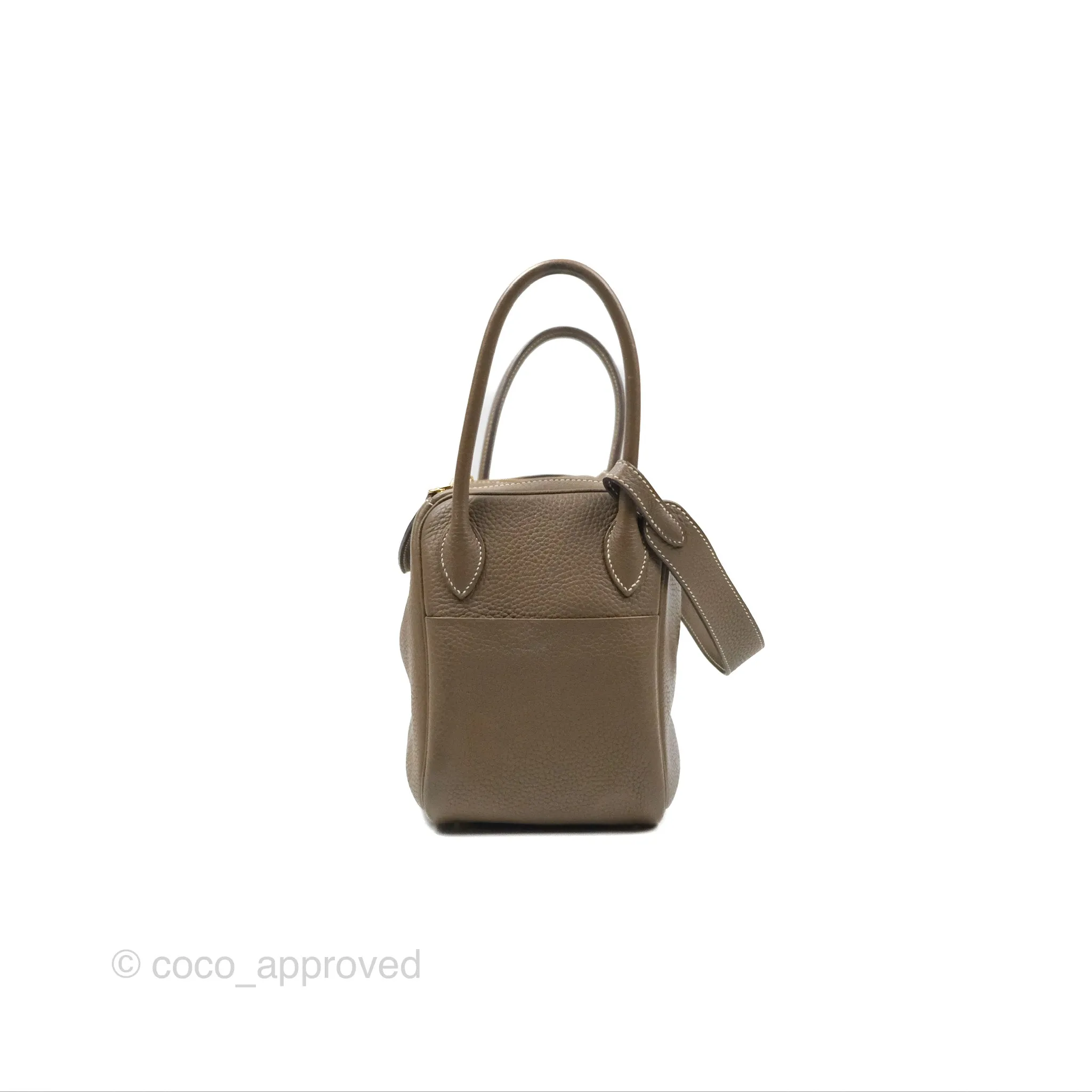 Herms Lindy 26 Etoupe Clemence Gold Hardware