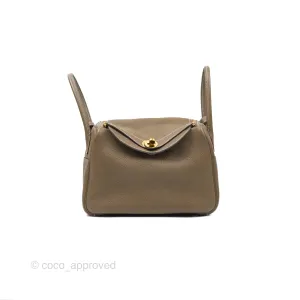 Herms Lindy 26 Etoupe Clemence Gold Hardware