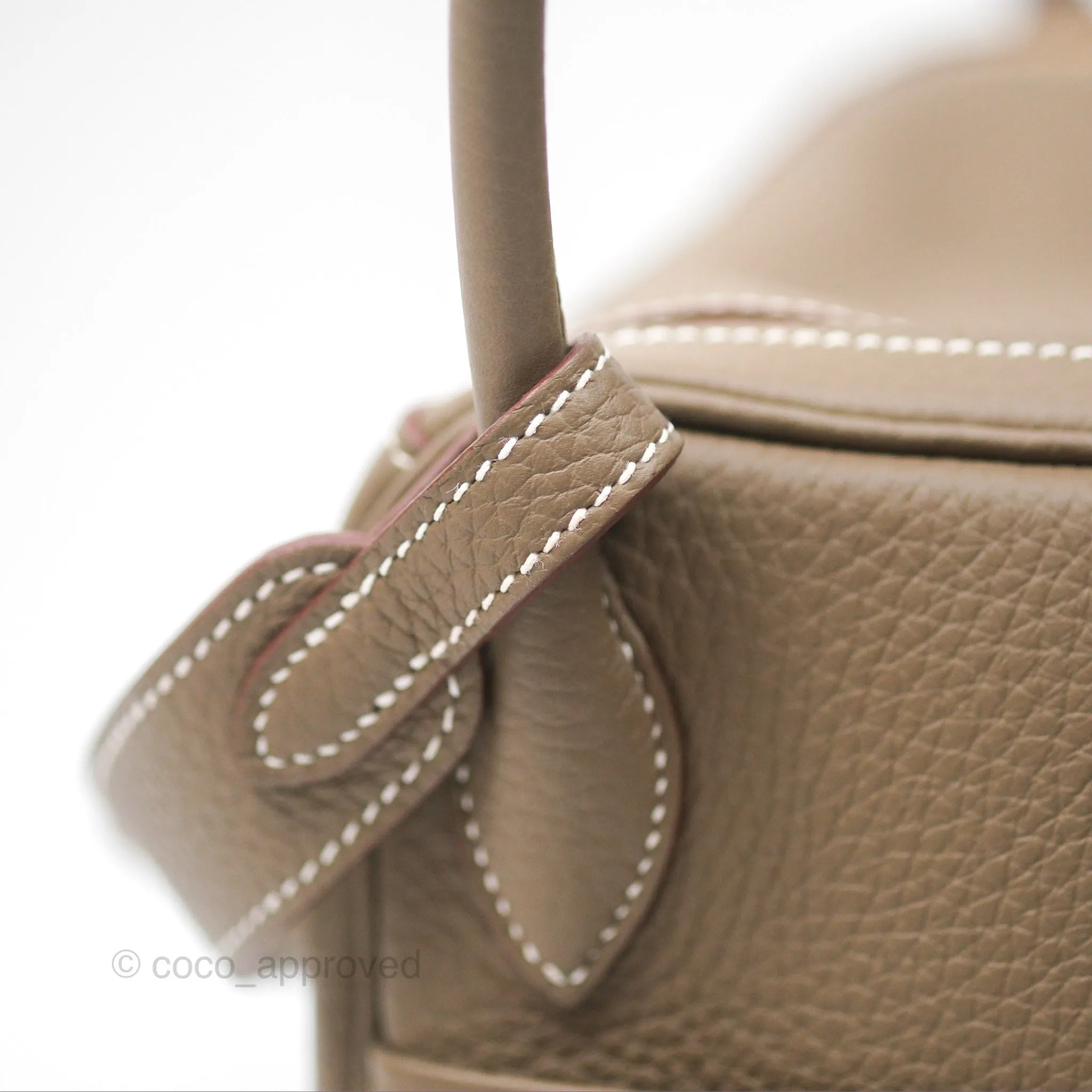 Herms Lindy 26 Etoupe Clemence Gold Hardware