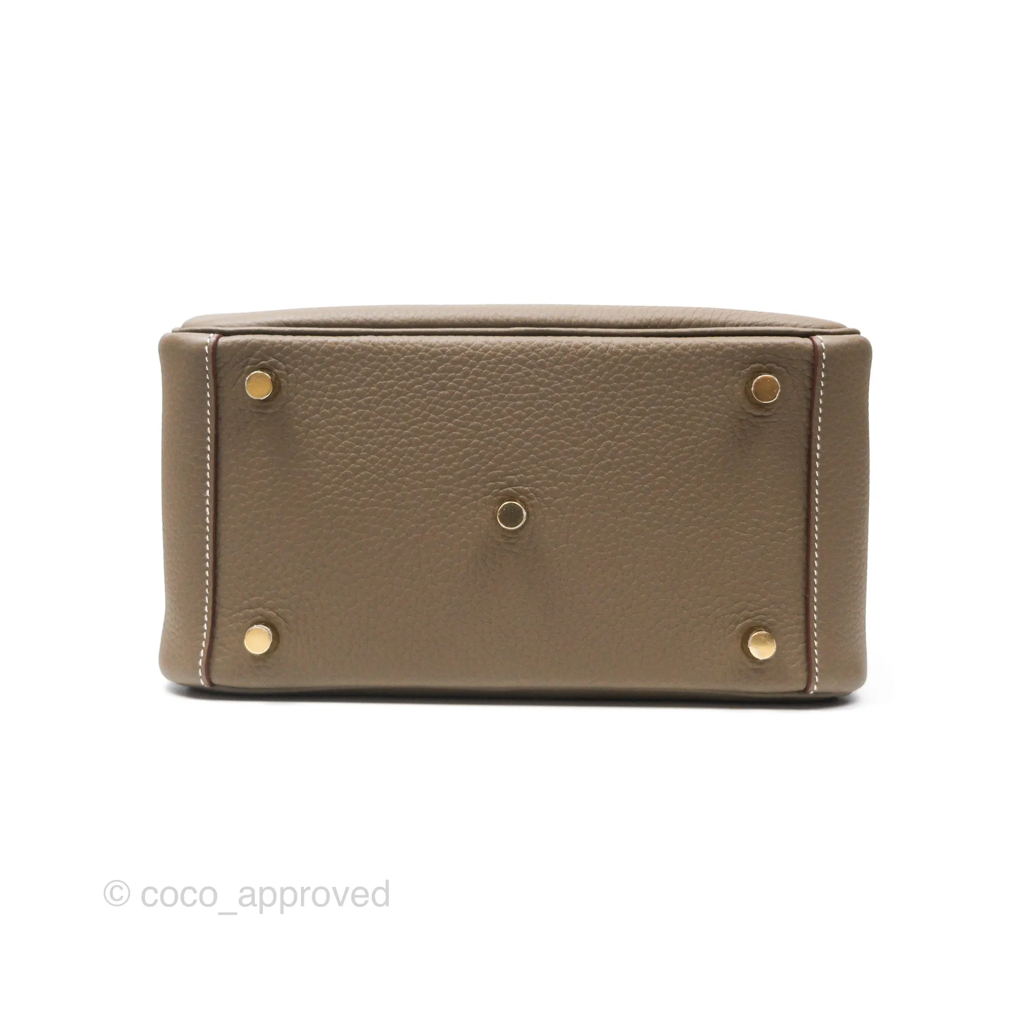 Herms Lindy 26 Etoupe Clemence Gold Hardware