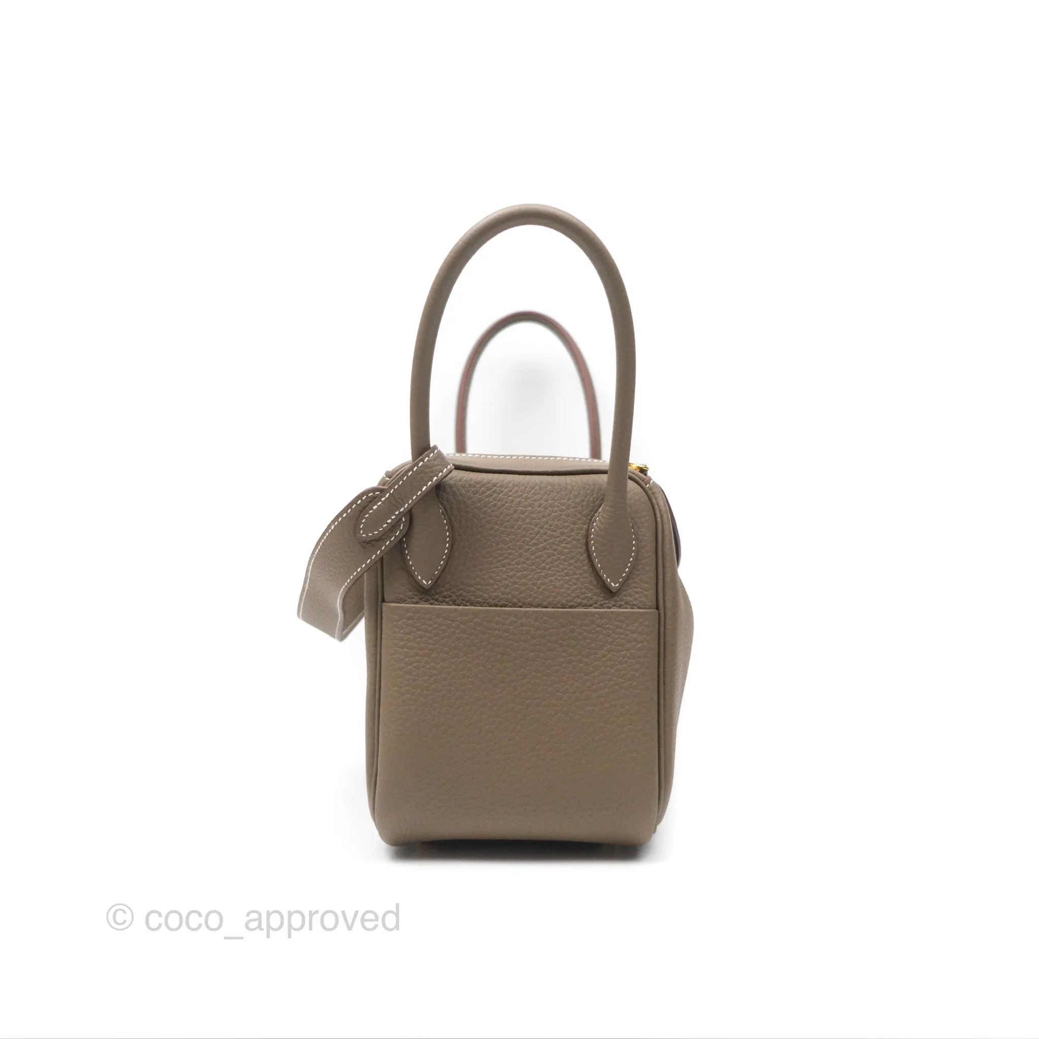 Herms Lindy 26 Etoupe Clemence Gold Hardware