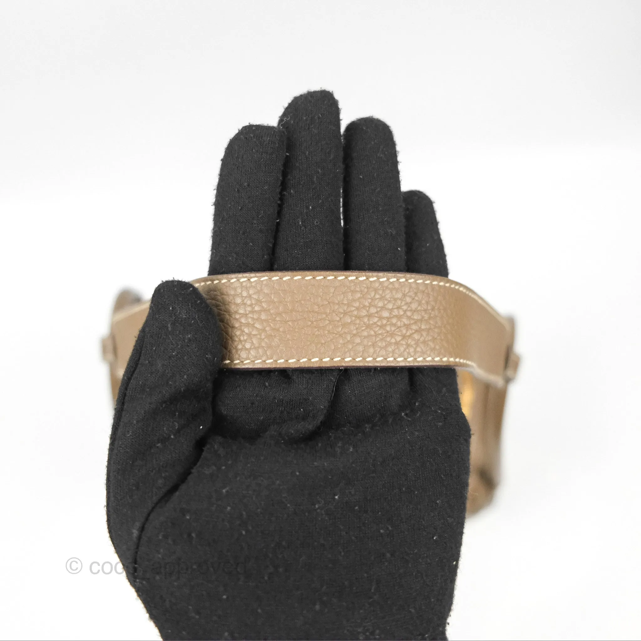 Herms Lindy 26 Etoupe Clemence Gold Hardware