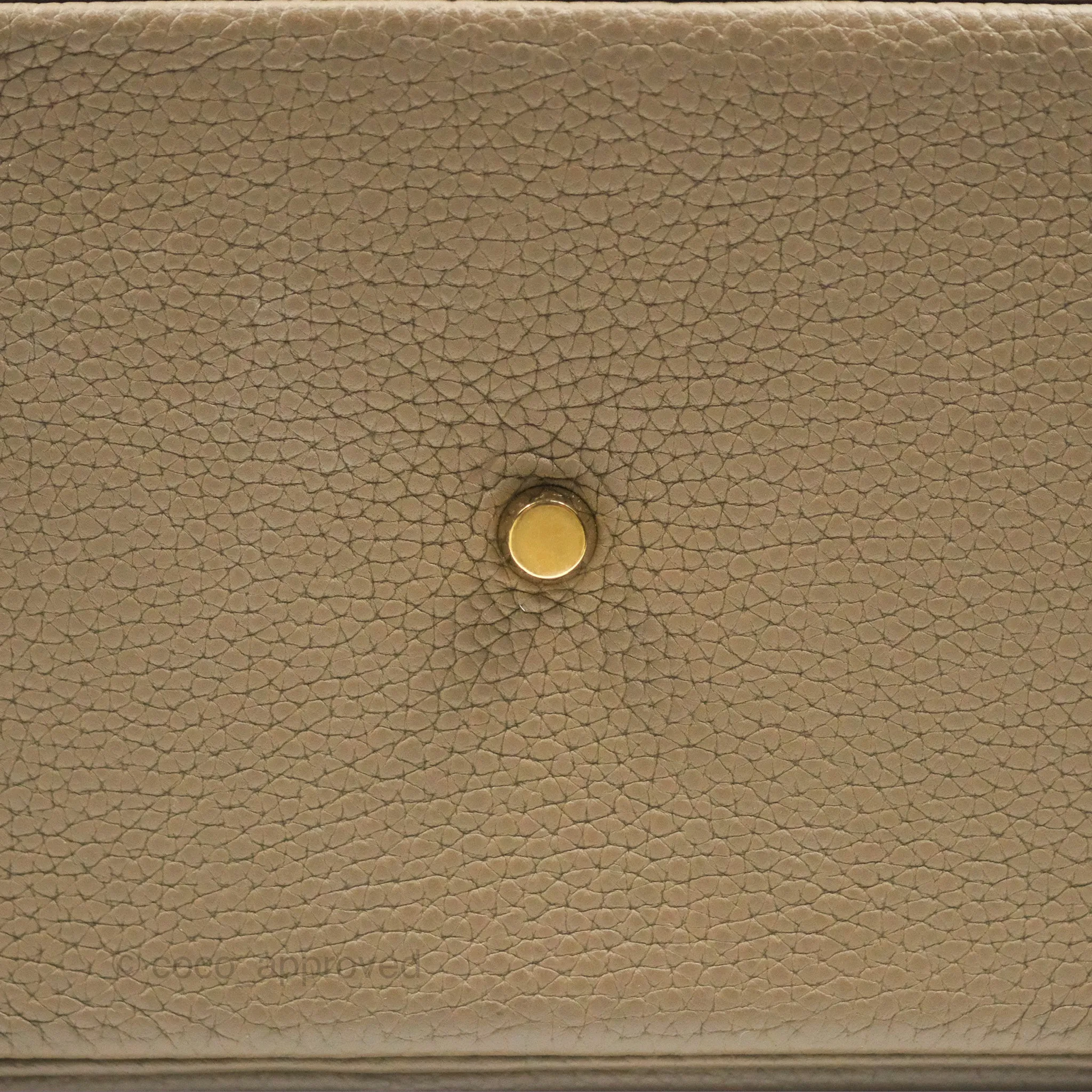 Herms Lindy 26 Etoupe Clemence Gold Hardware