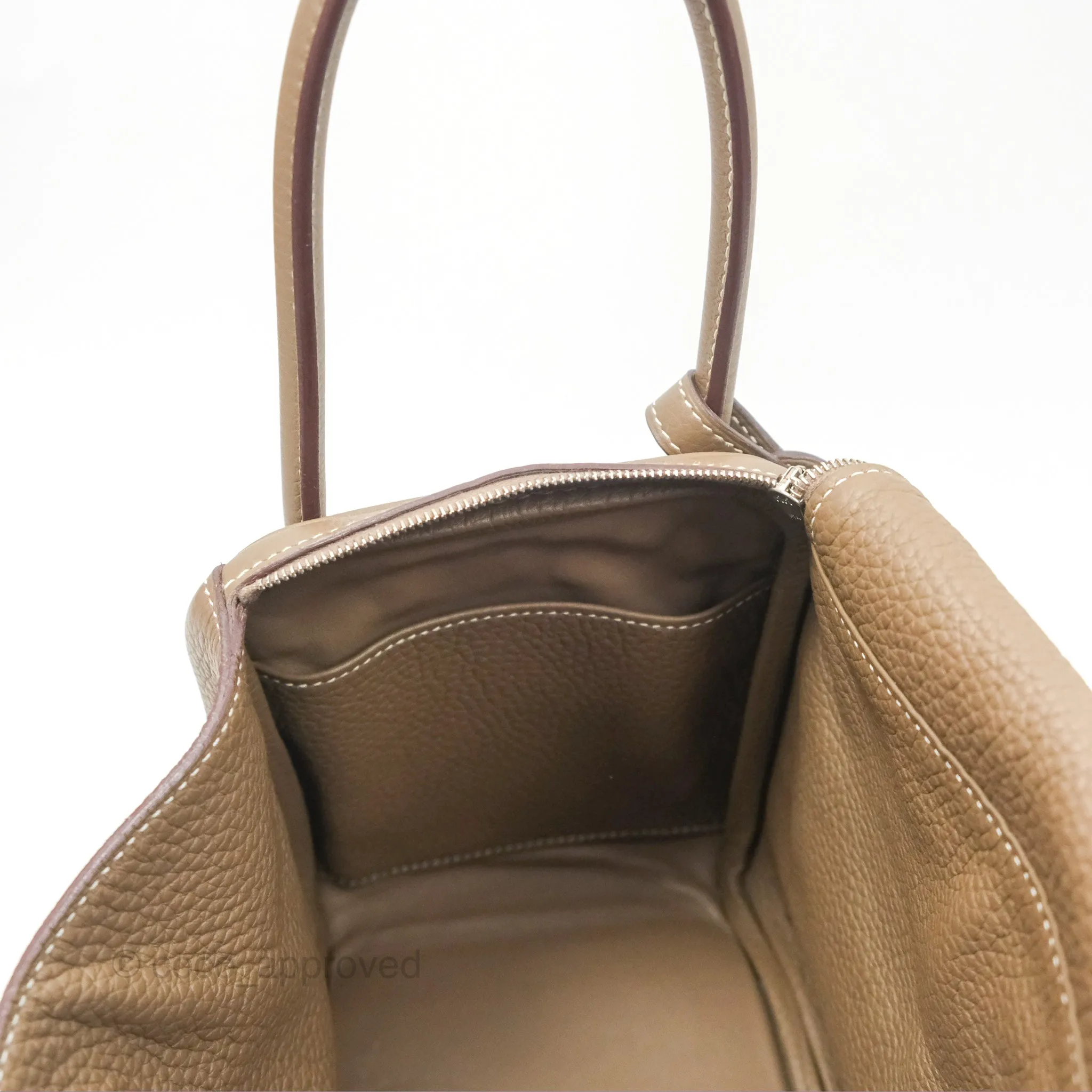 Herms Lindy 26 Etoupe Clemence Palladium Hardware