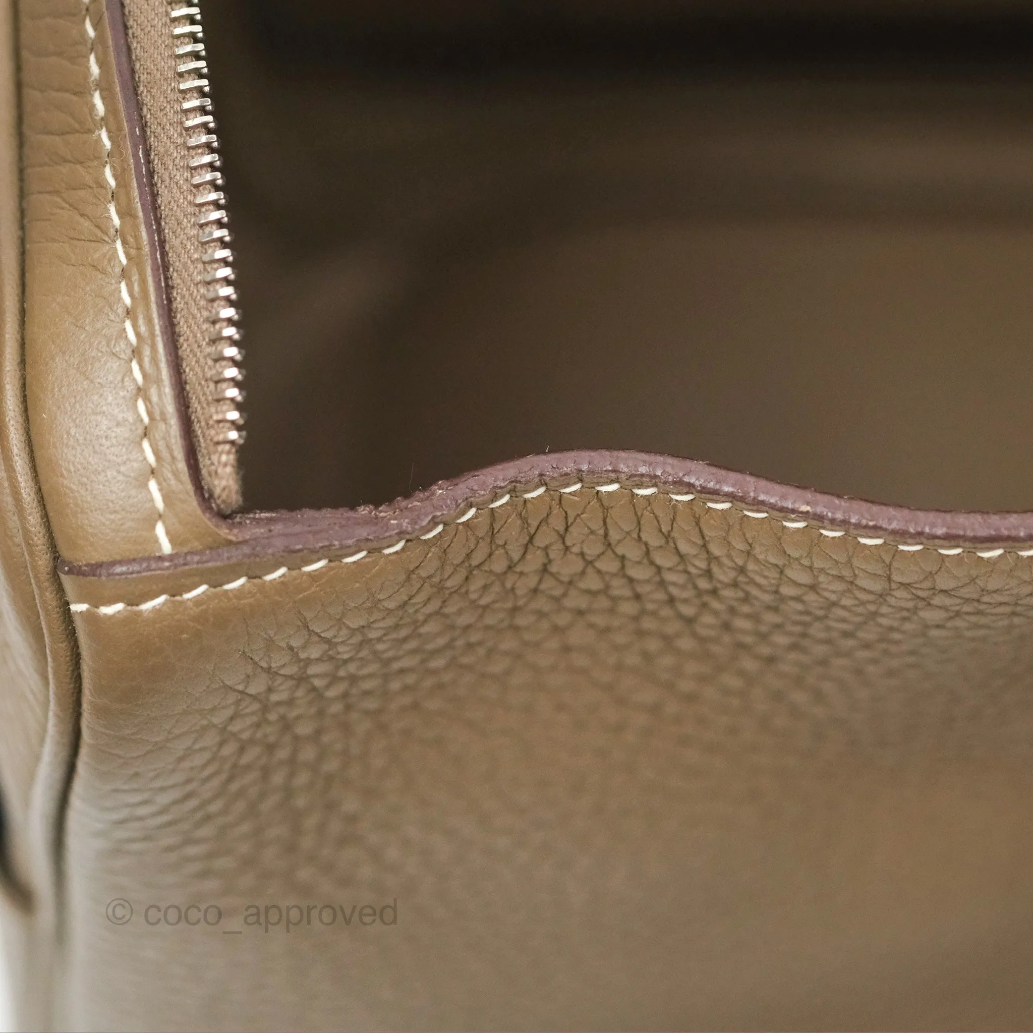 Herms Lindy 26 Etoupe Clemence Palladium Hardware