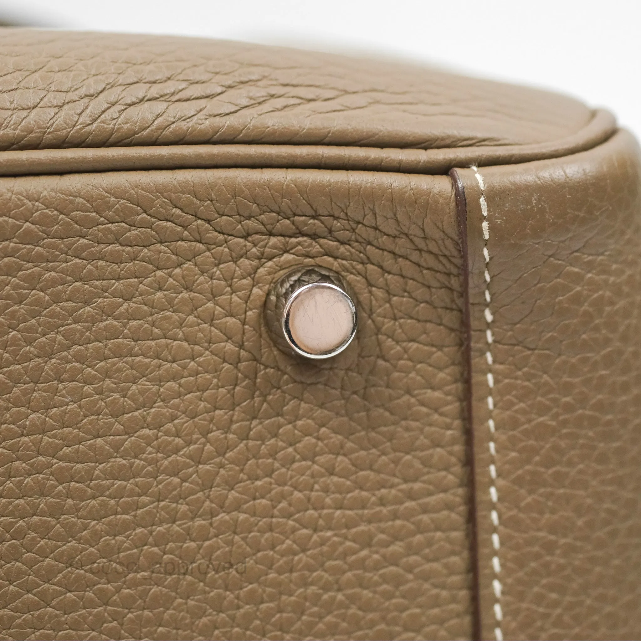 Herms Lindy 26 Etoupe Clemence Palladium Hardware