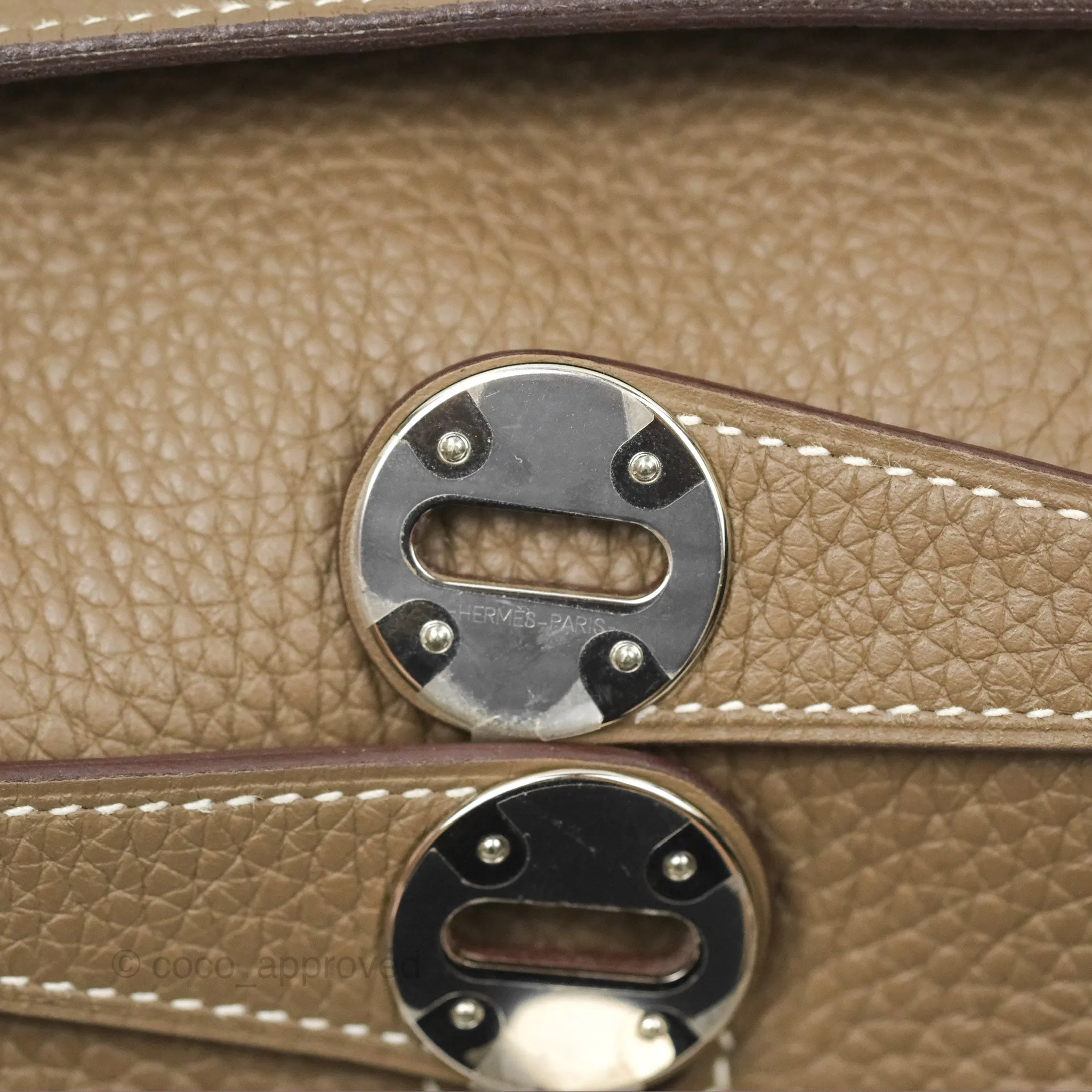 Herms Lindy 26 Etoupe Clemence Palladium Hardware