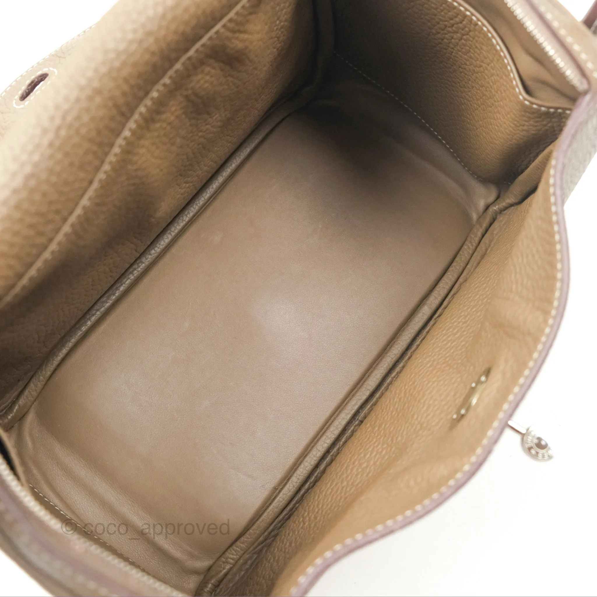 Herms Lindy 26 Etoupe Clemence Palladium Hardware