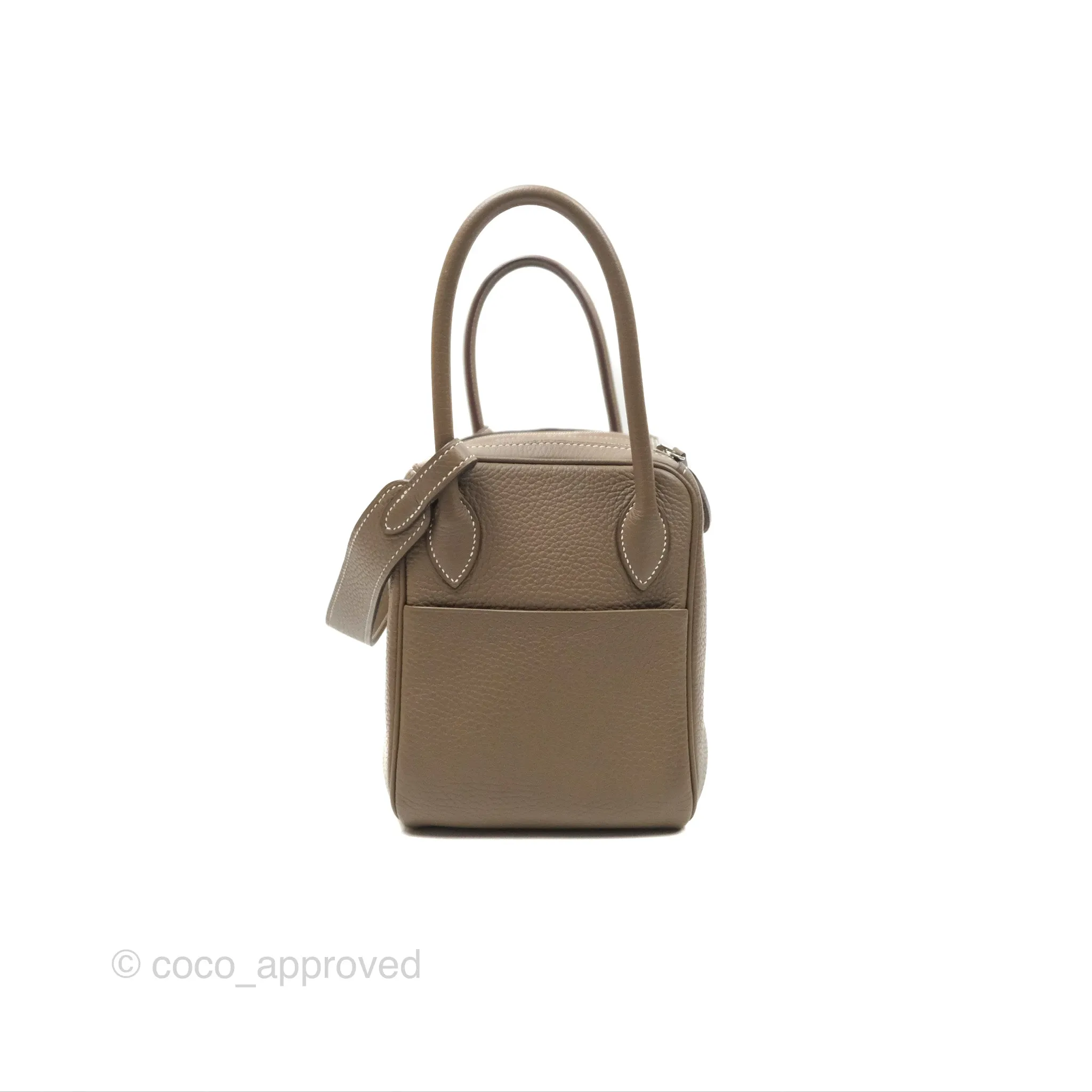 Herms Lindy 26 Etoupe Clemence Palladium Hardware