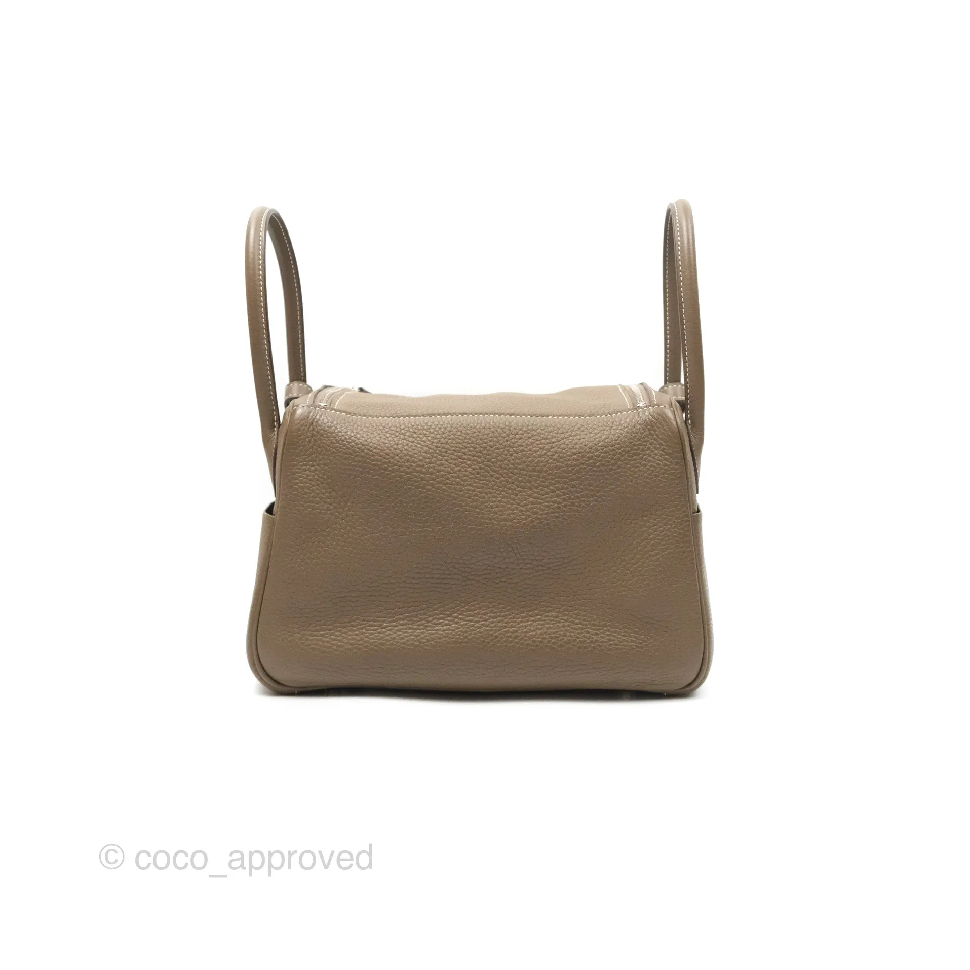 Herms Lindy 26 Etoupe Clemence Palladium Hardware