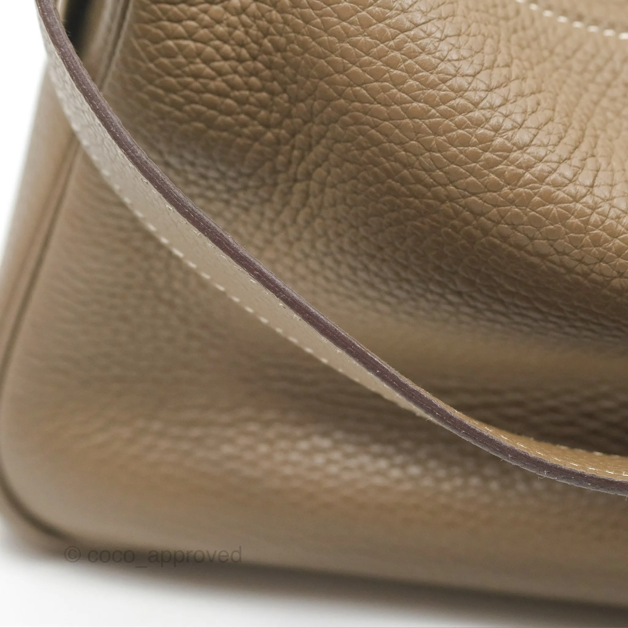 Herms Lindy 26 Etoupe Clemence Palladium Hardware
