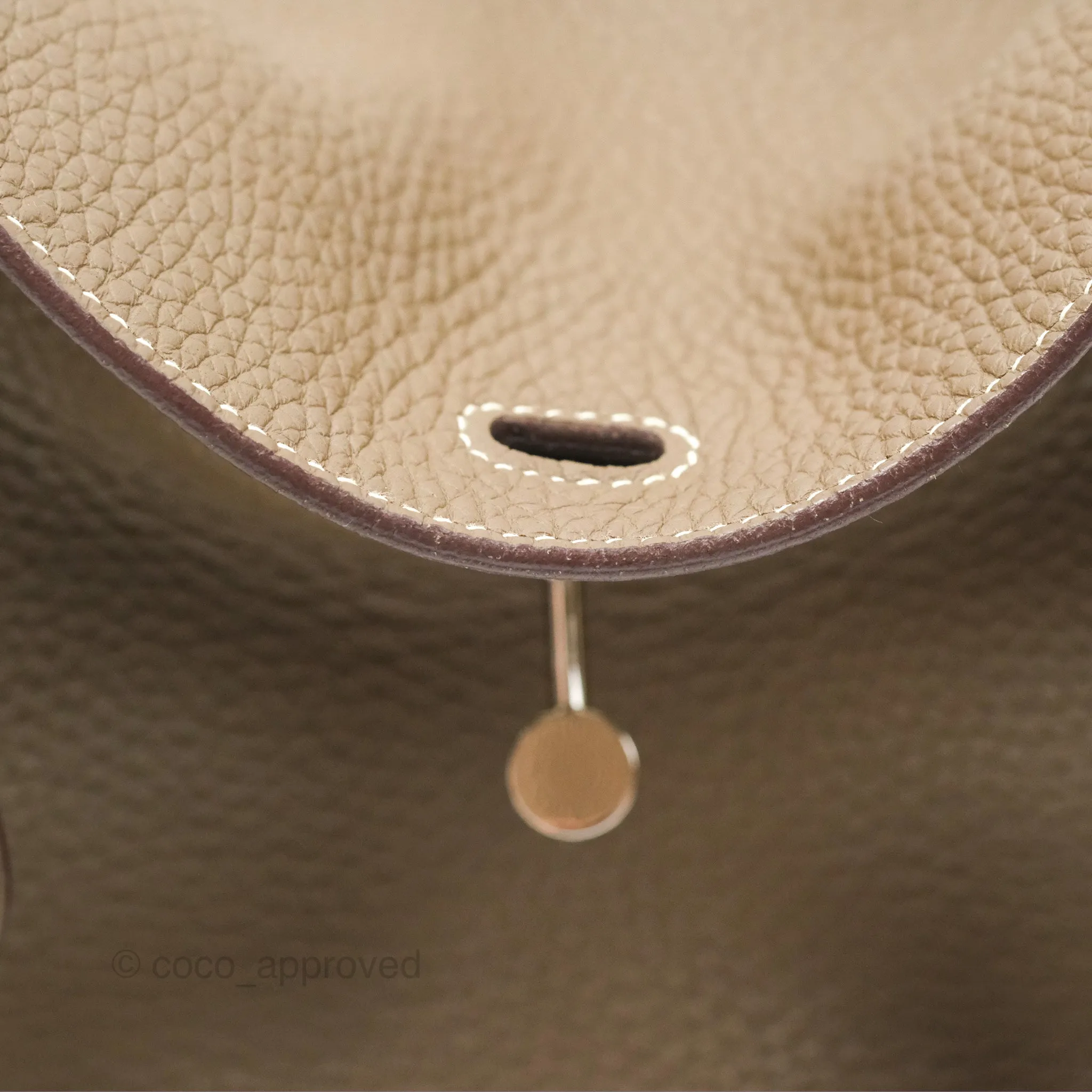 Herms Lindy 26 Etoupe Clemence Palladium Hardware