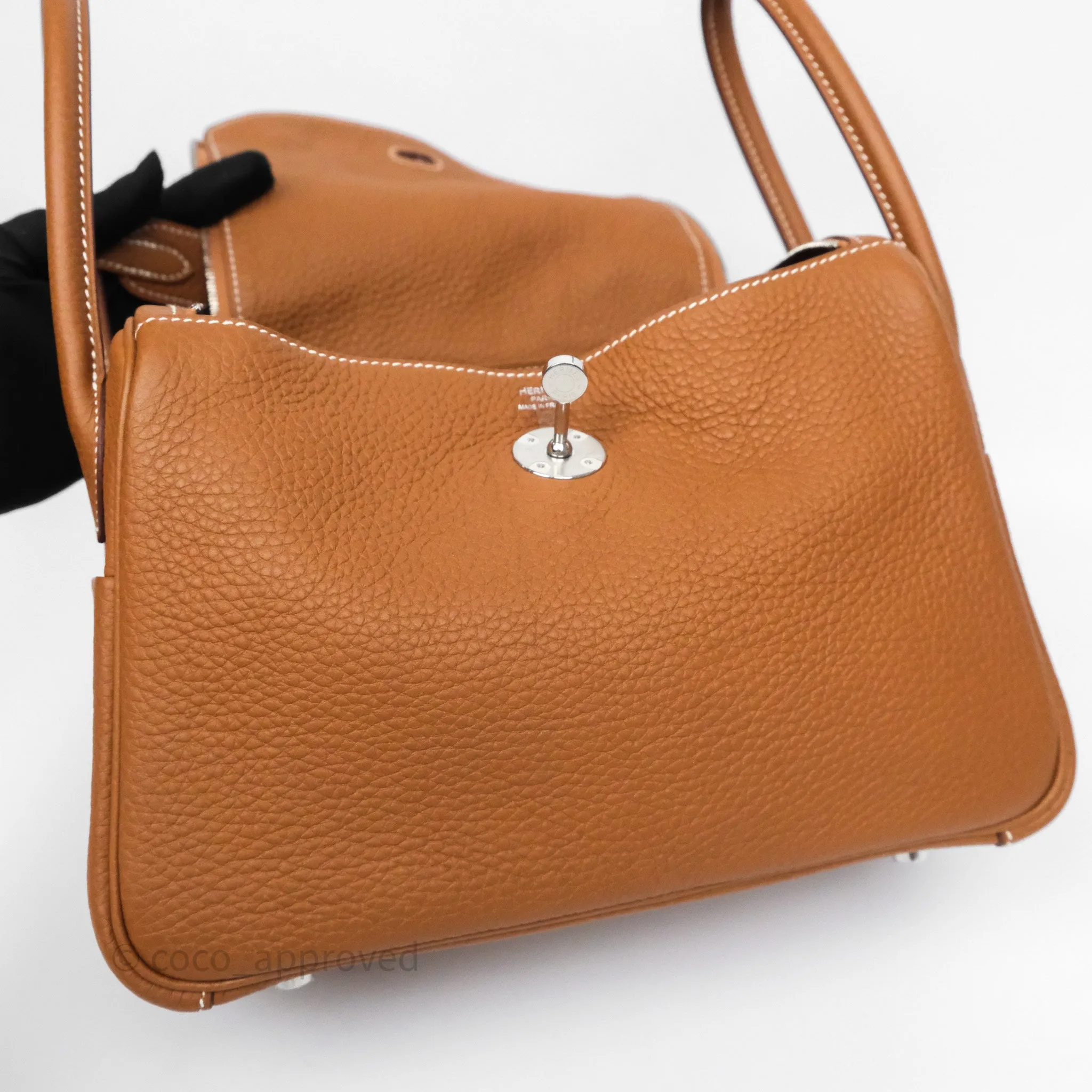 Herms Lindy 26 Gold 37 Taurillon Clemence Palladium Hardware