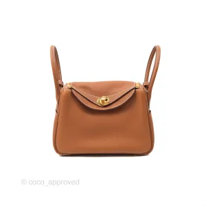 Herms Lindy 26 Gold Taurillon Clemence Gold Hardware