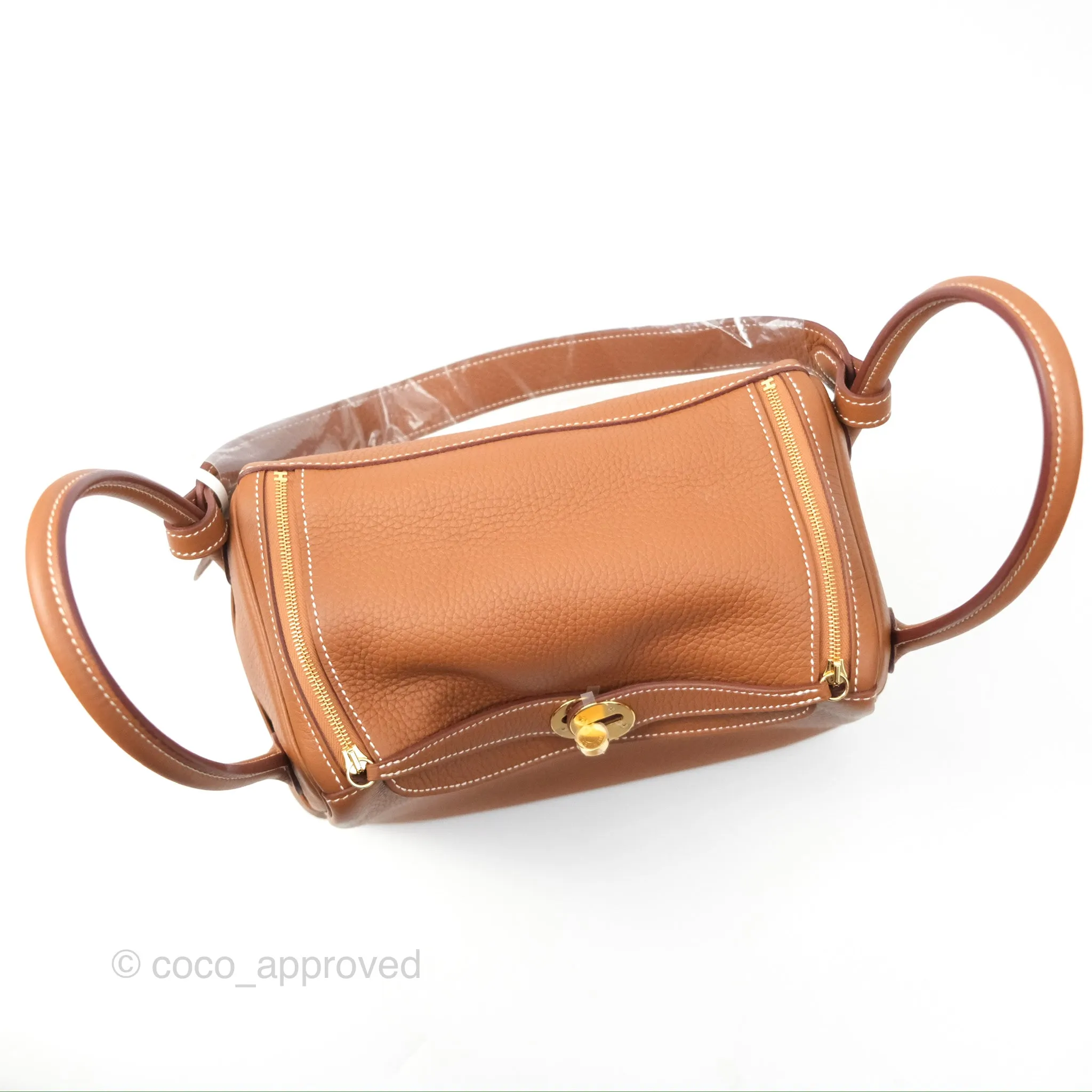 Herms Lindy 26 Gold Taurillon Clemence Gold Hardware