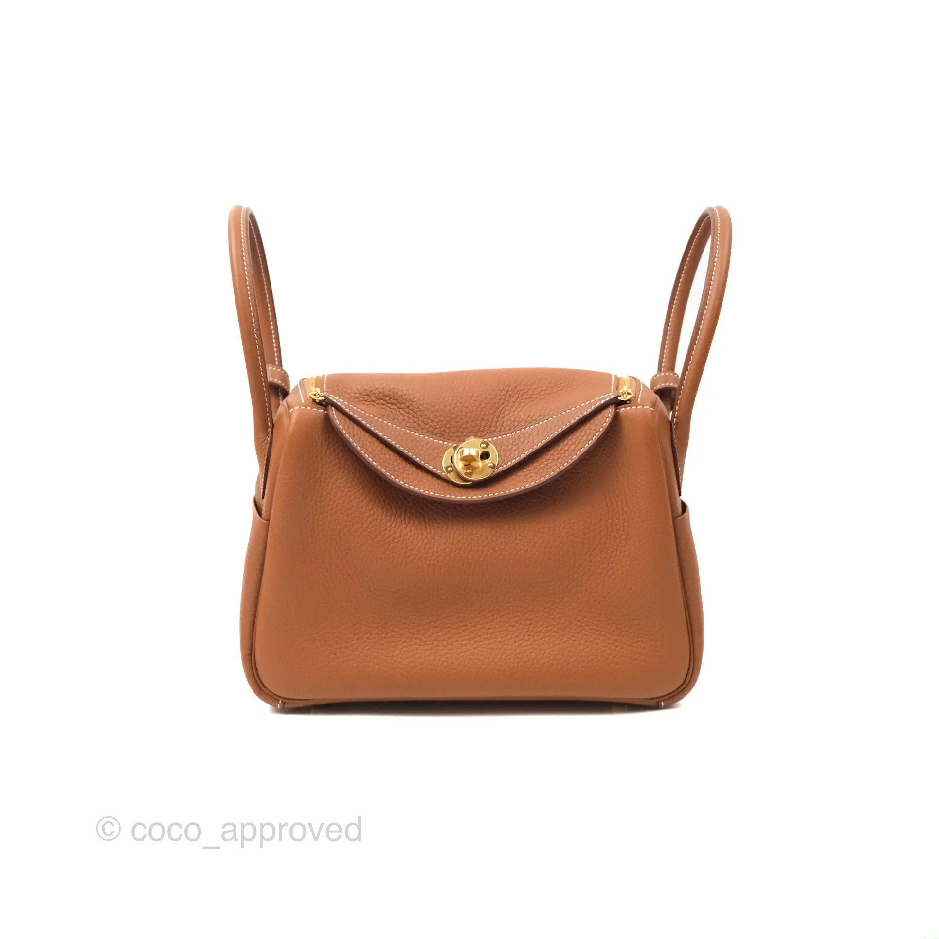 Herms Lindy 26 Gold Taurillon Clemence Gold Hardware