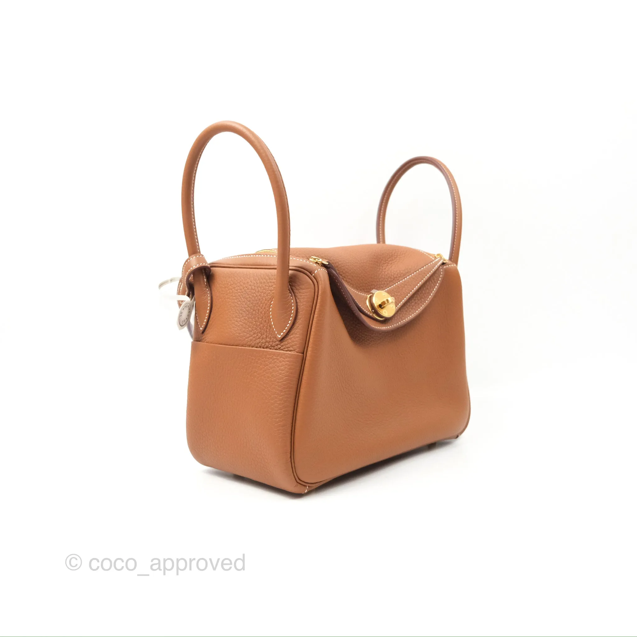Herms Lindy 26 Gold Taurillon Clemence Gold Hardware