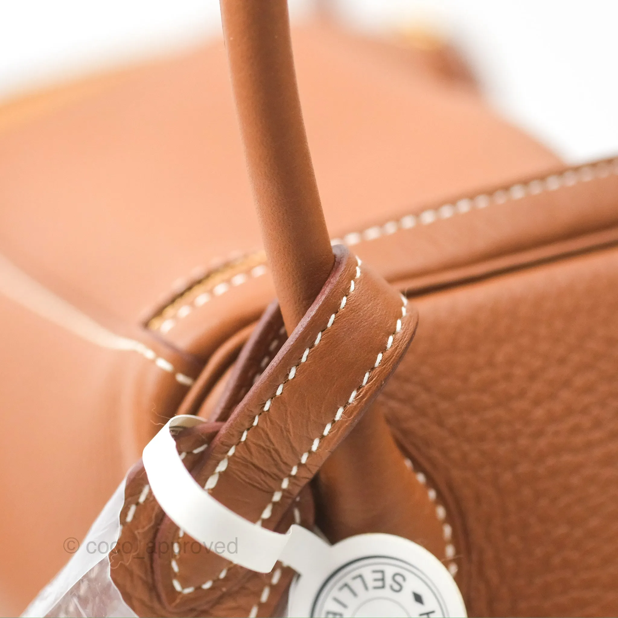 Herms Lindy 26 Gold Taurillon Clemence Gold Hardware