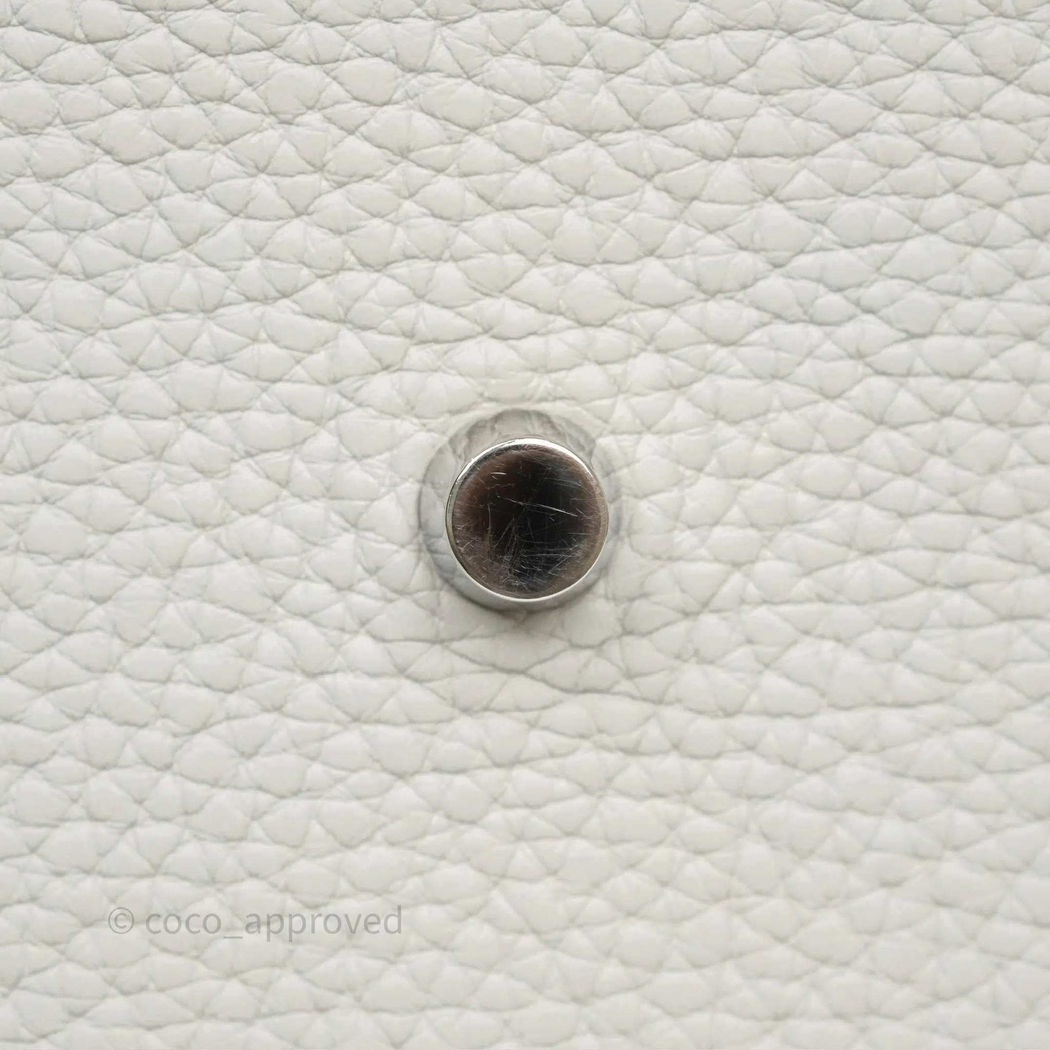 Herms Lindy 26 Gris Perle 80 Clemence Palladium Hardware