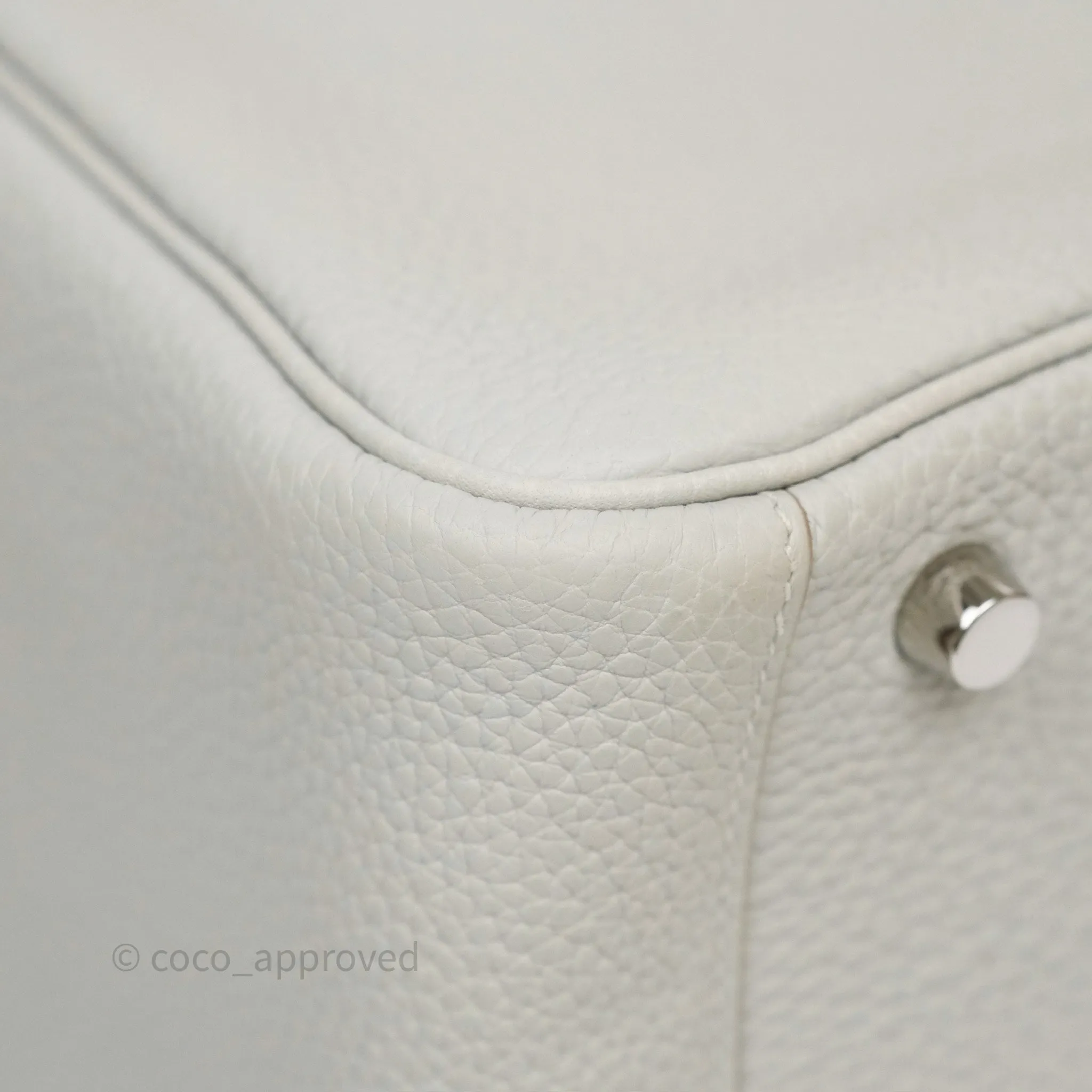 Herms Lindy 26 Gris Perle 80 Clemence Palladium Hardware