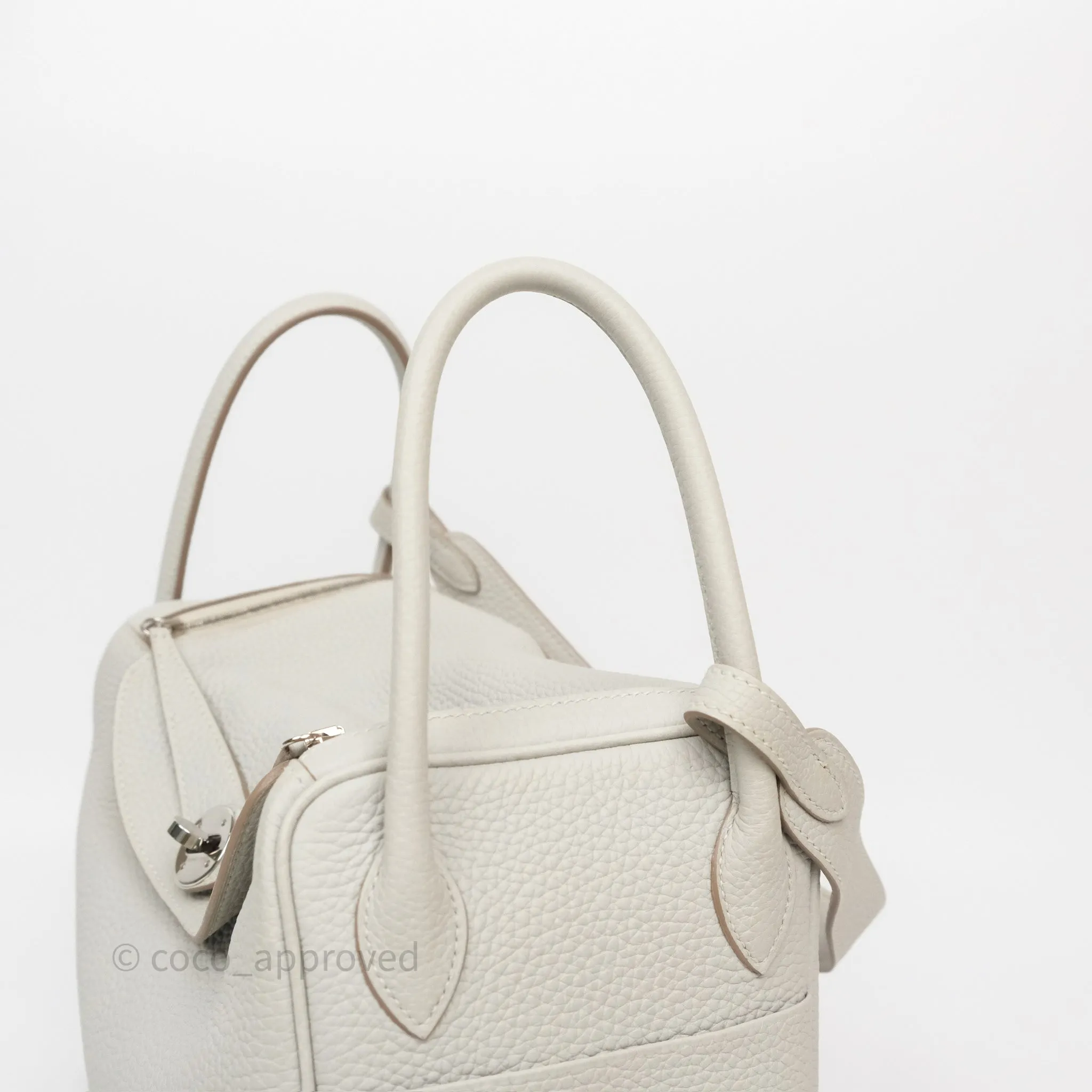 Herms Lindy 26 Gris Perle 80 Clemence Palladium Hardware