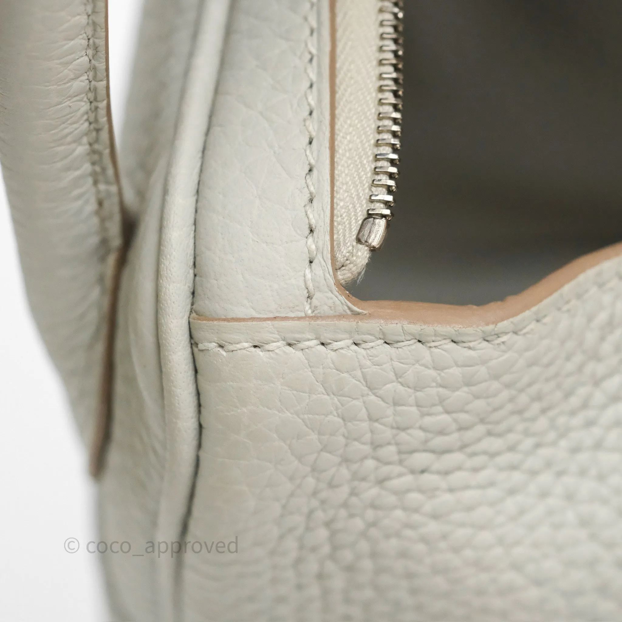 Herms Lindy 26 Gris Perle 80 Clemence Palladium Hardware