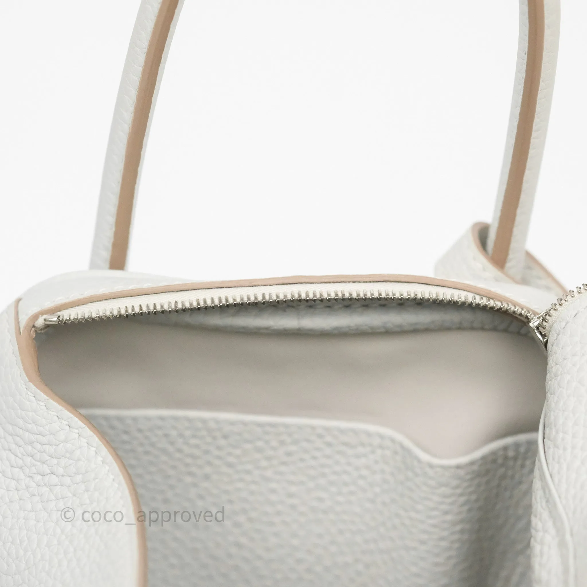 Herms Lindy 26 Gris Perle 80 Clemence Palladium Hardware