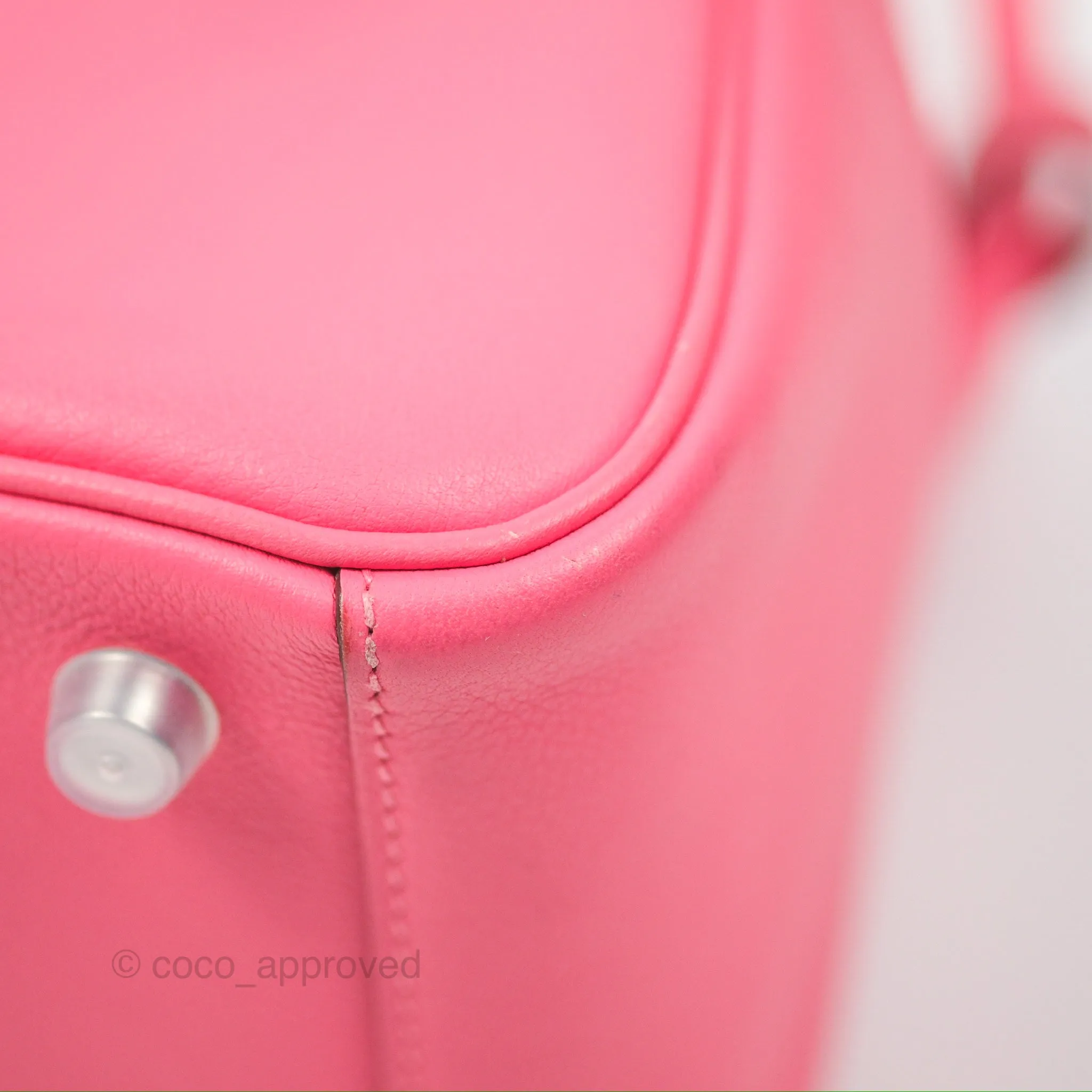 Herms Lindy 26 Rose Azalee Evercolor Palladium Hardware