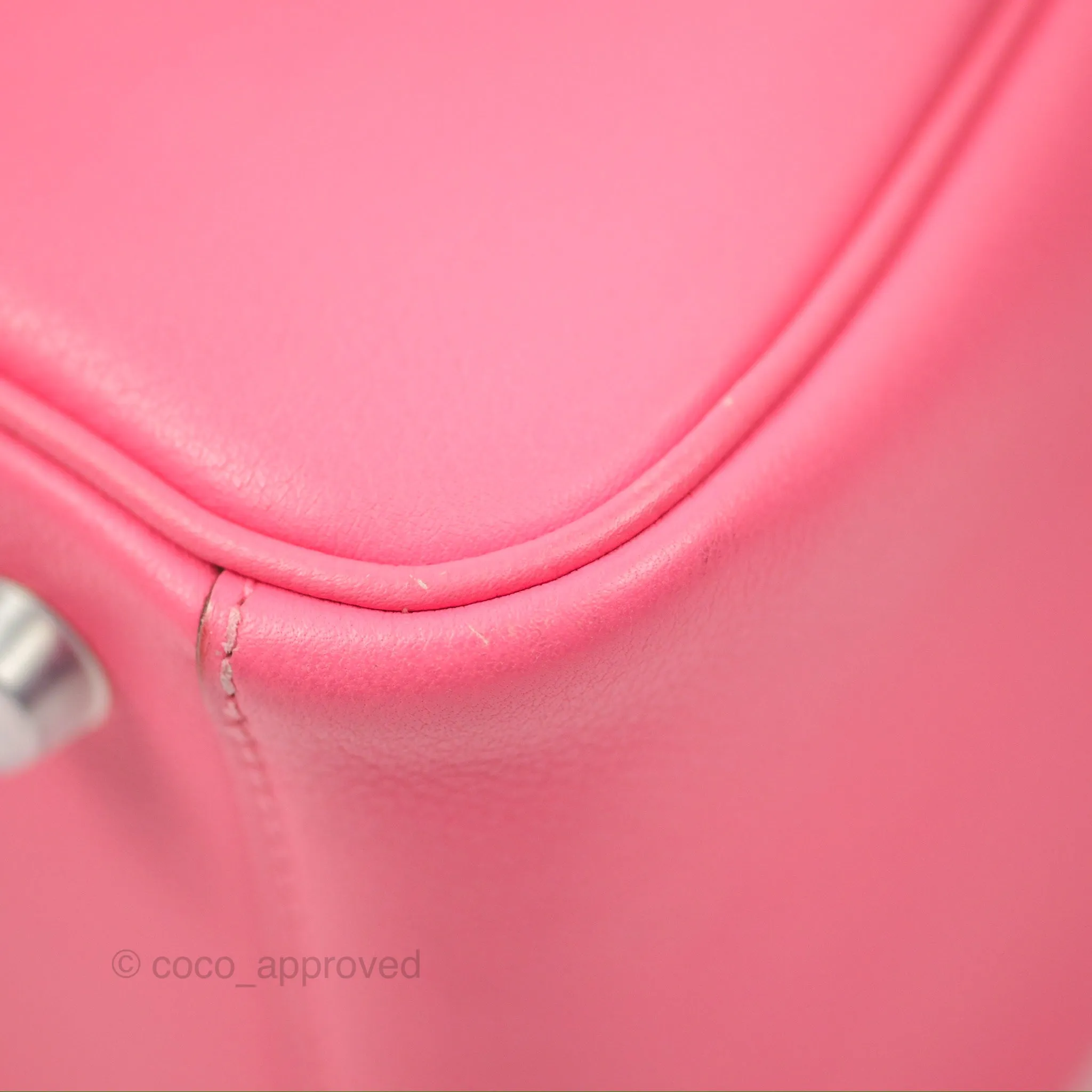 Herms Lindy 26 Rose Azalee Evercolor Palladium Hardware