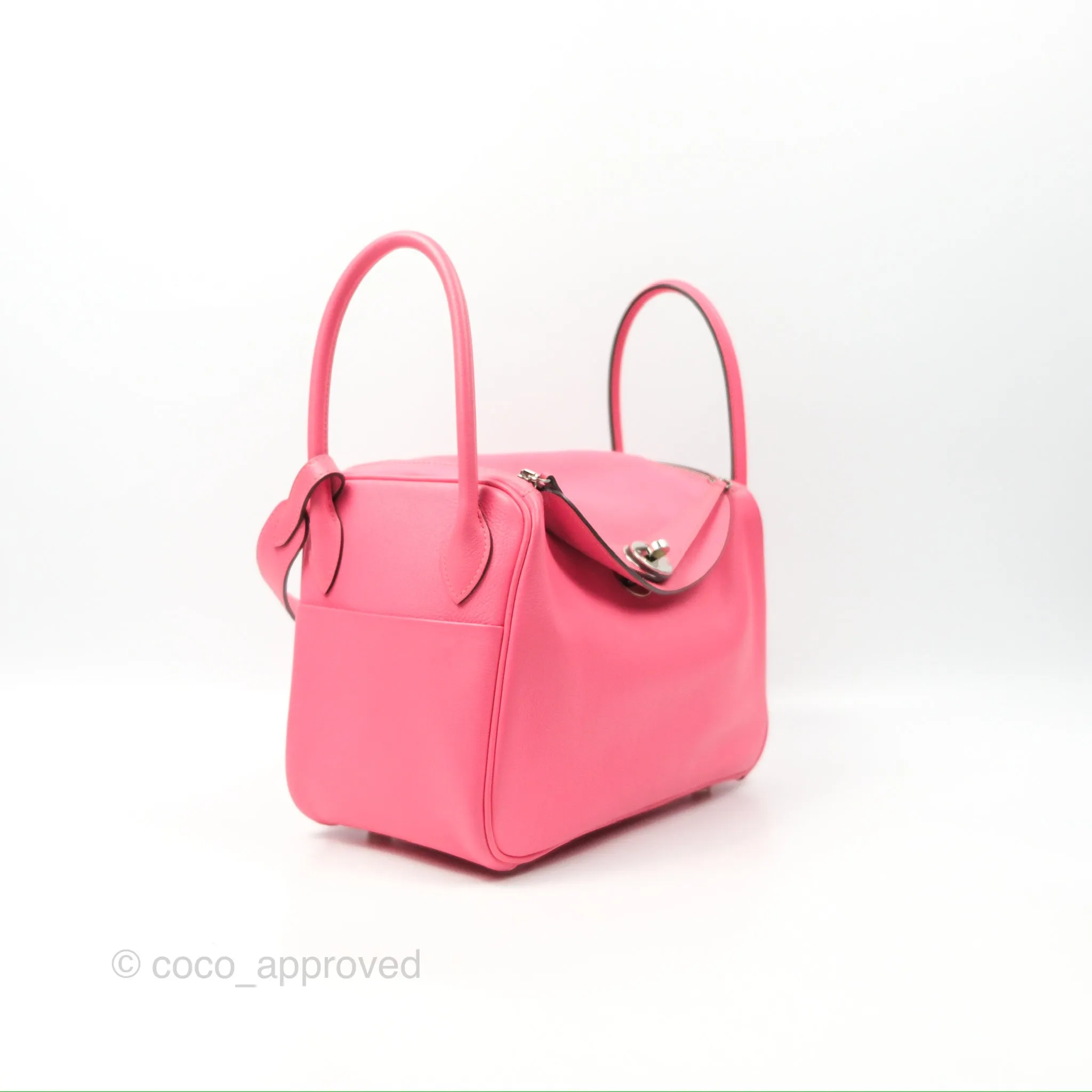 Herms Lindy 26 Rose Azalee Evercolor Palladium Hardware