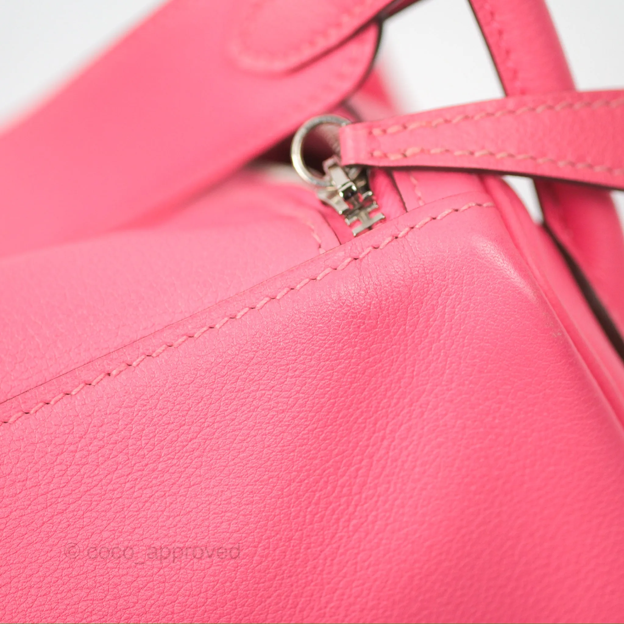 Herms Lindy 26 Rose Azalee Evercolor Palladium Hardware