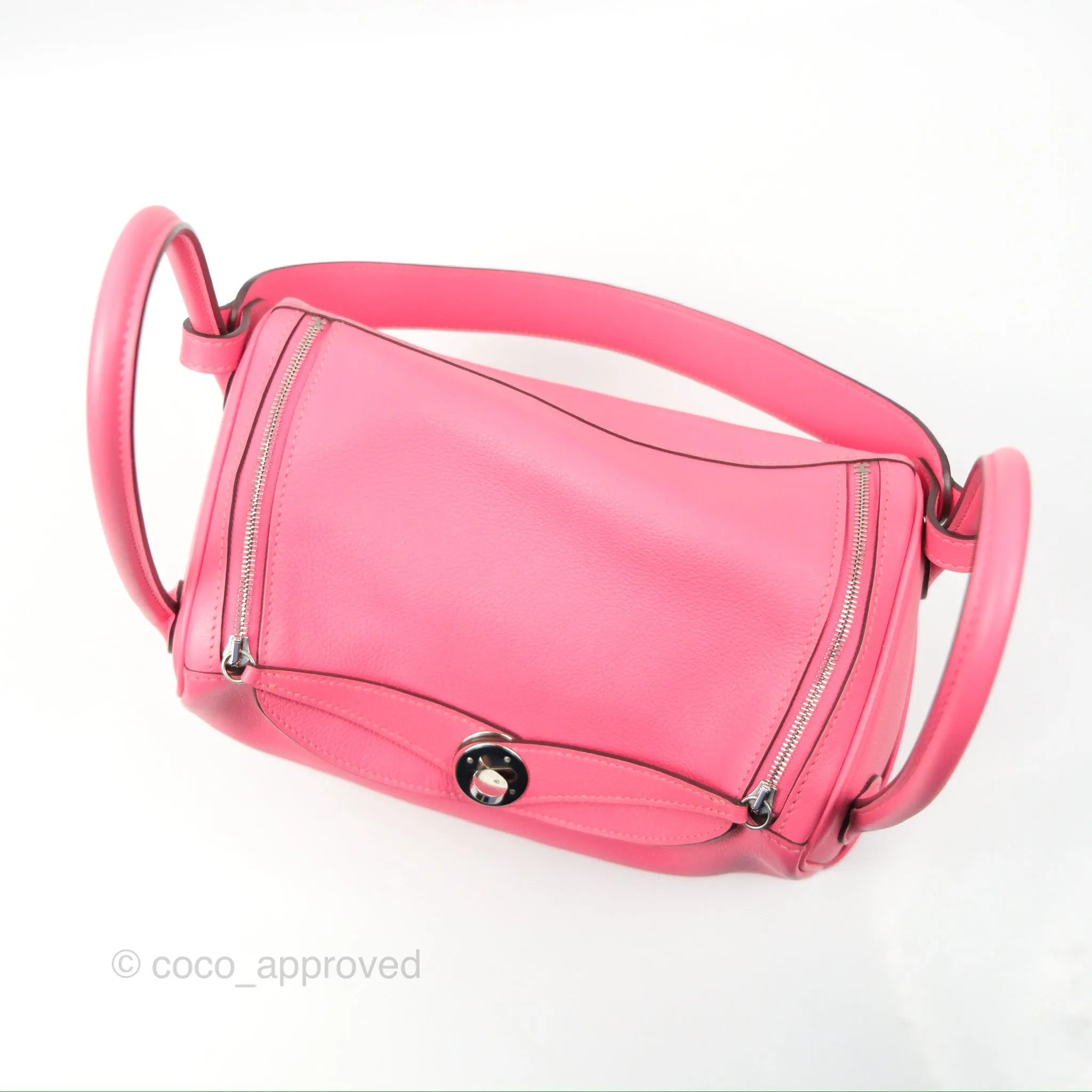 Herms Lindy 26 Rose Azalee Evercolor Palladium Hardware