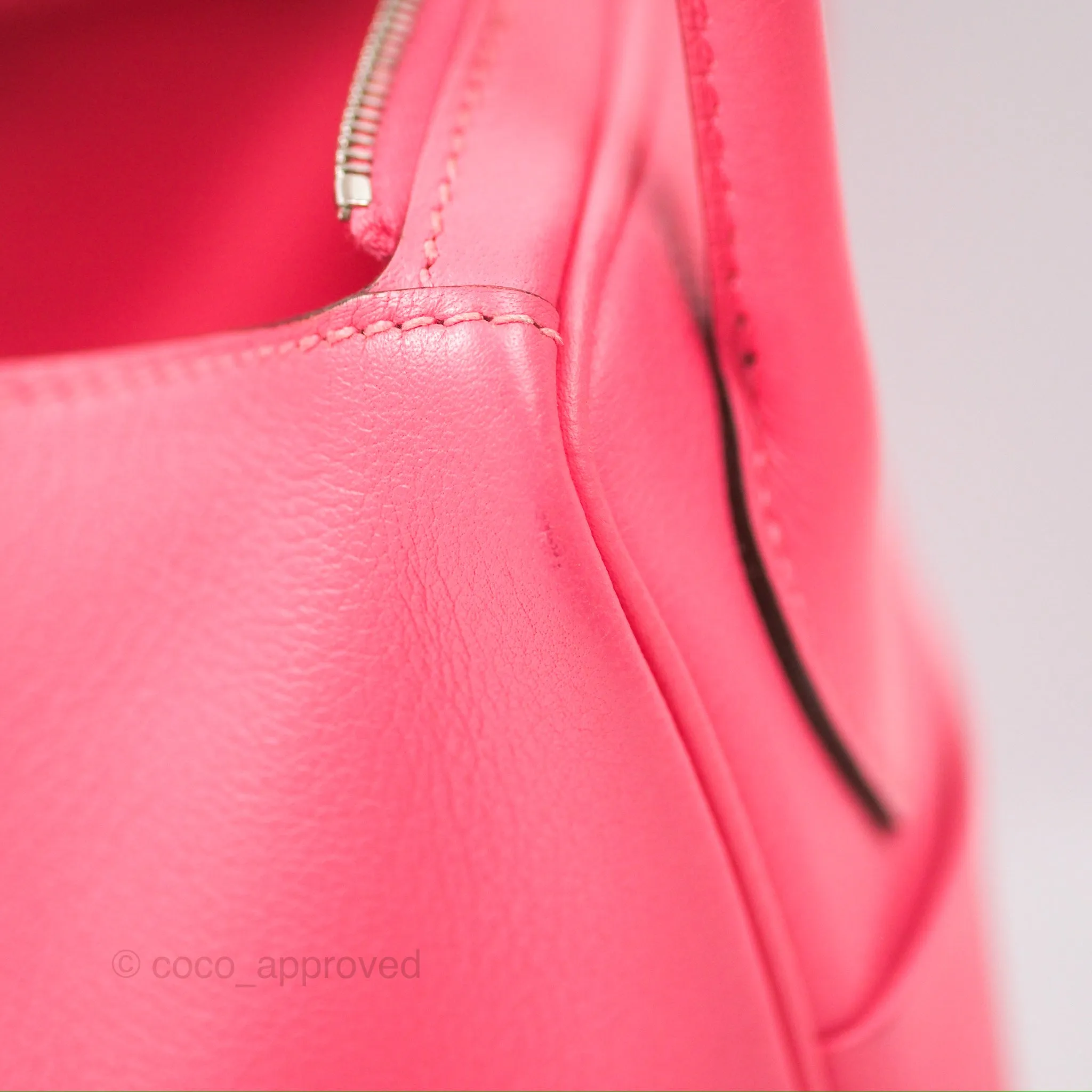 Herms Lindy 26 Rose Azalee Evercolor Palladium Hardware