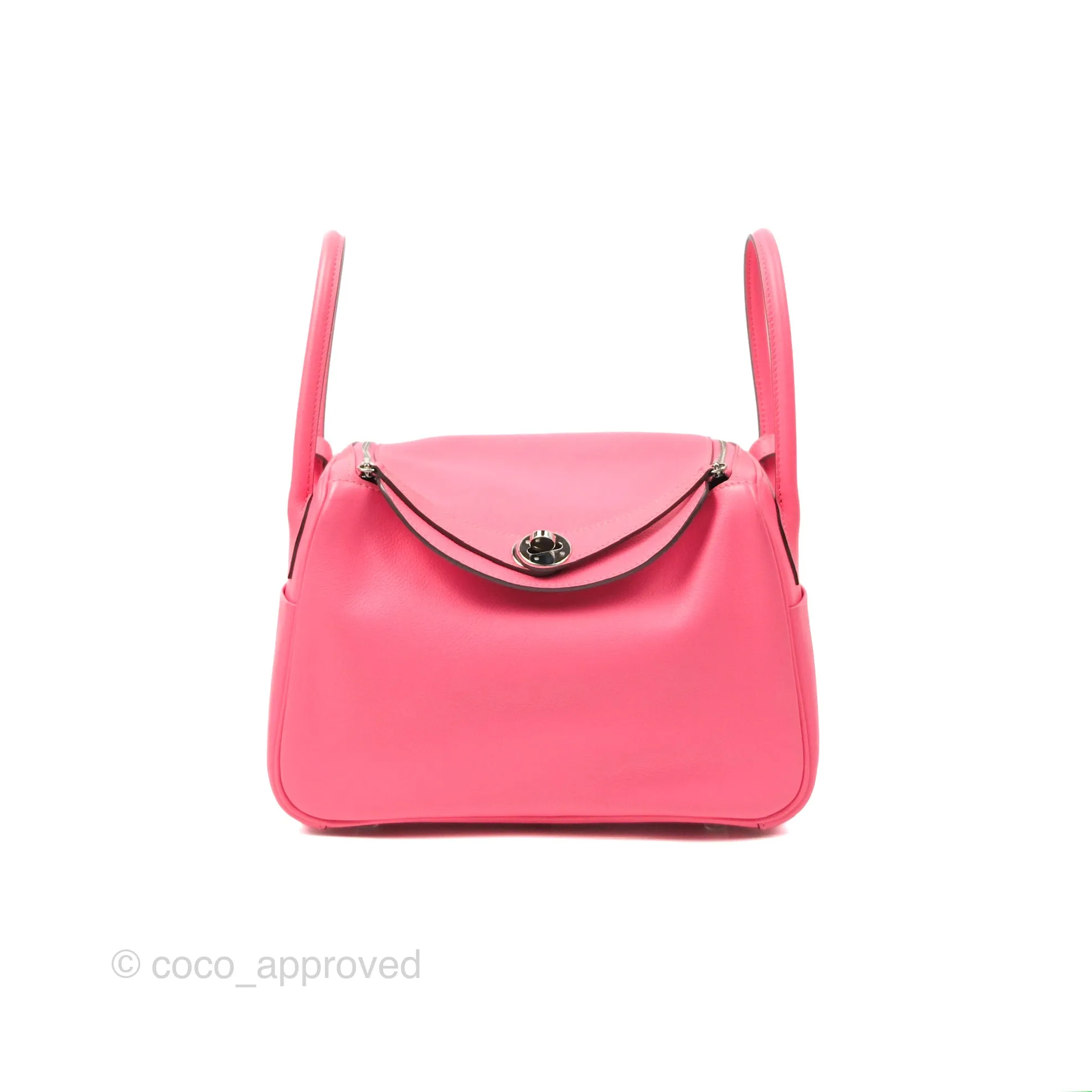 Herms Lindy 26 Rose Azalee Evercolor Palladium Hardware