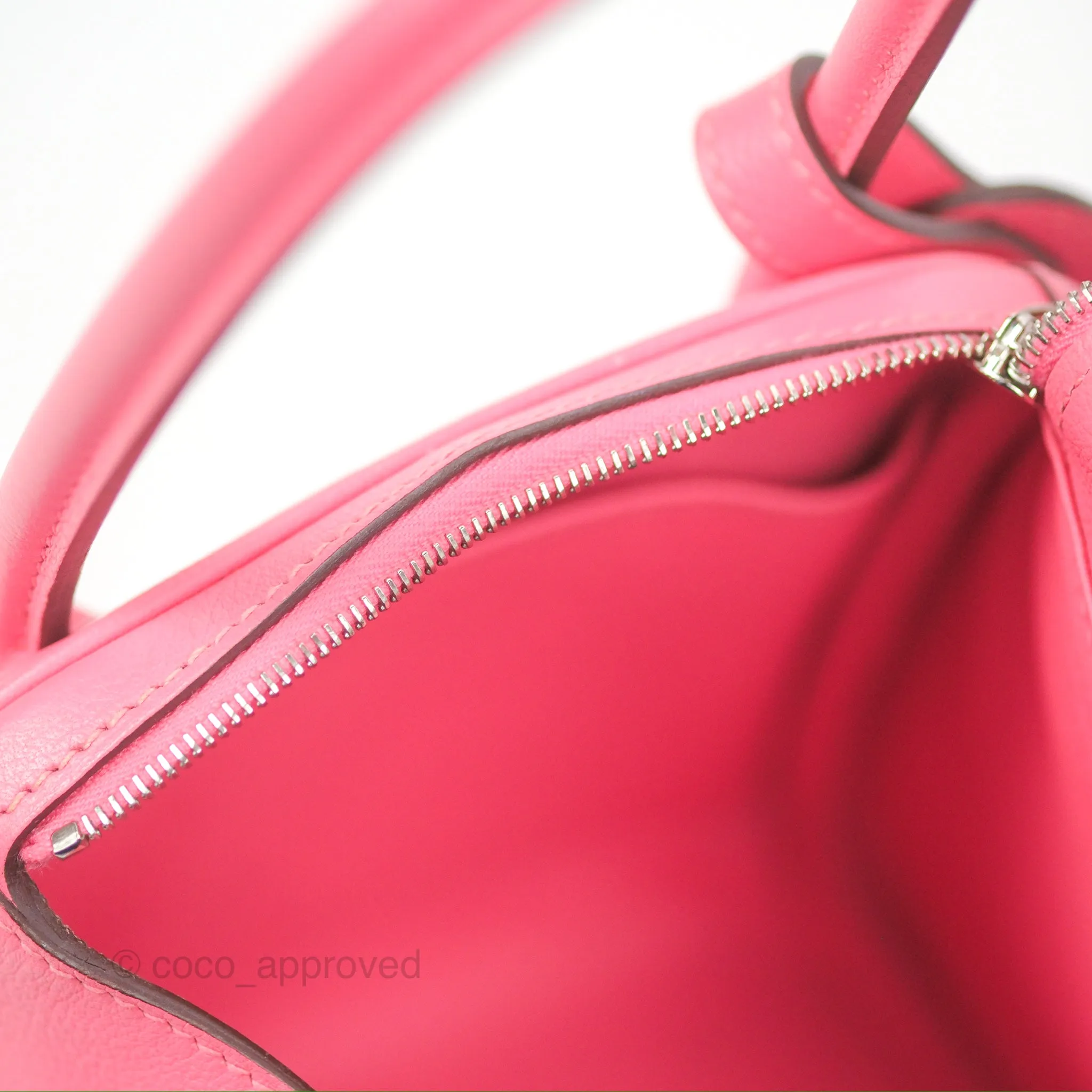 Herms Lindy 26 Rose Azalee Evercolor Palladium Hardware