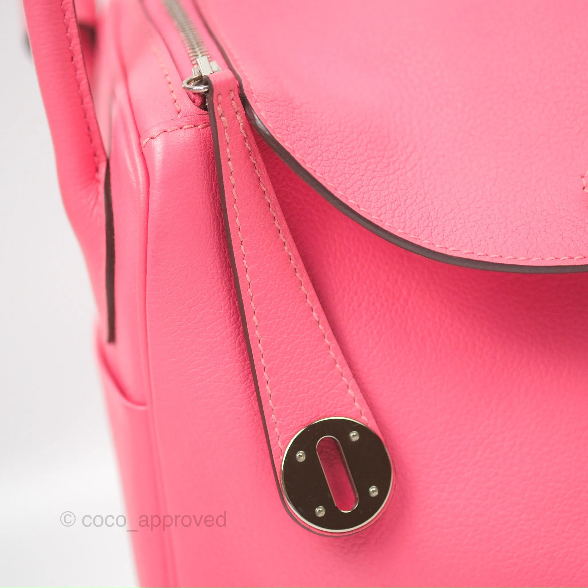 Herms Lindy 26 Rose Azalee Evercolor Palladium Hardware