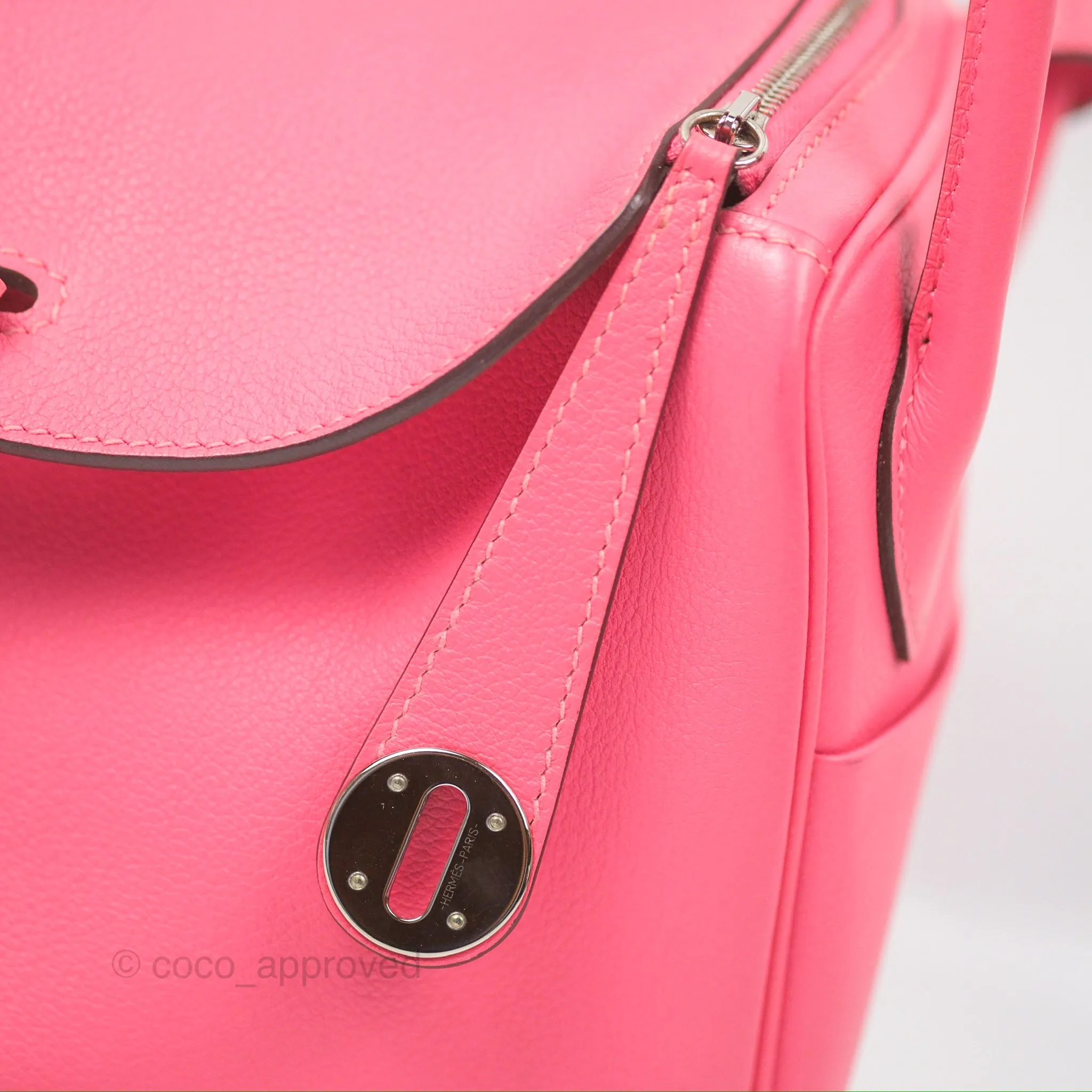 Herms Lindy 26 Rose Azalee Evercolor Palladium Hardware
