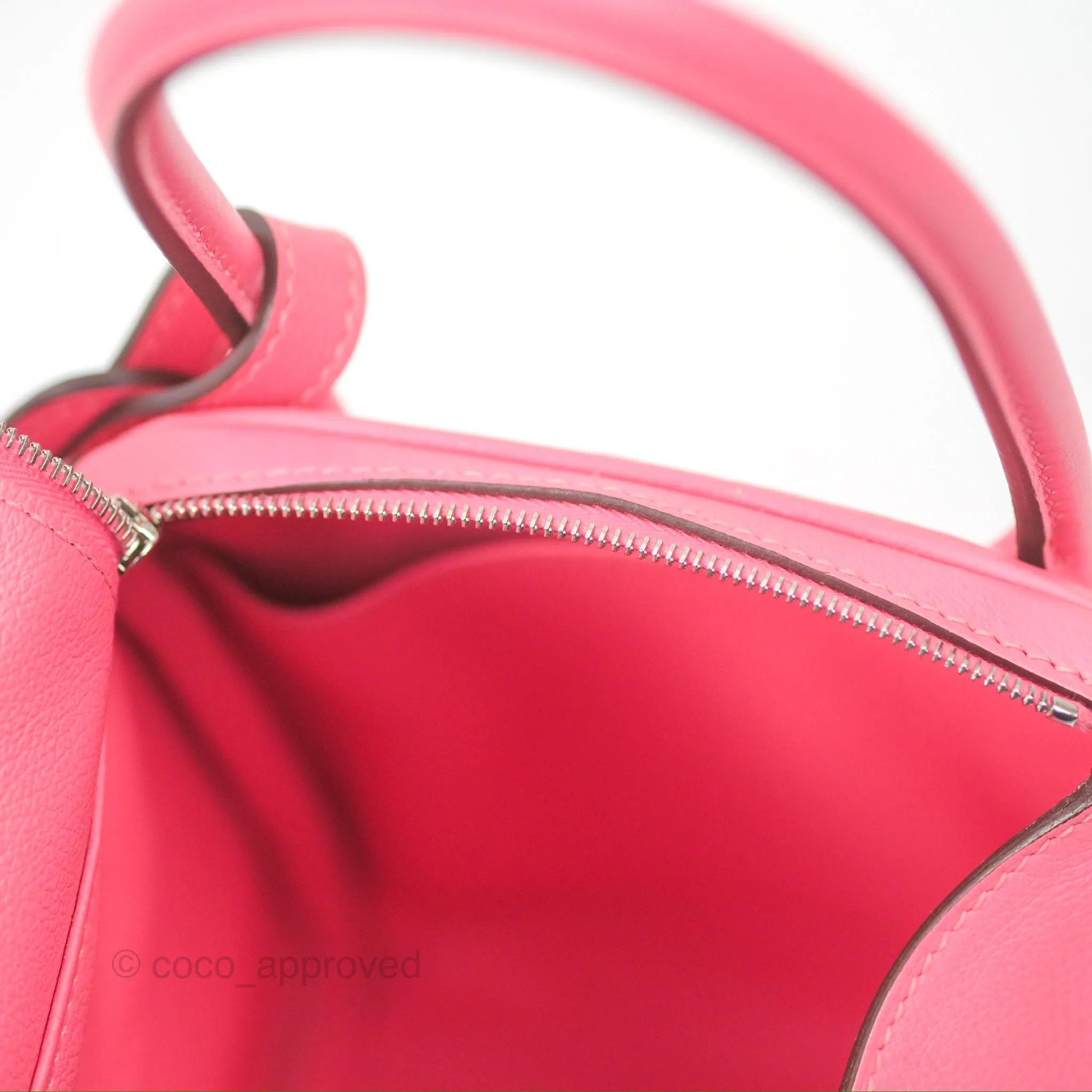 Herms Lindy 26 Rose Azalee Evercolor Palladium Hardware