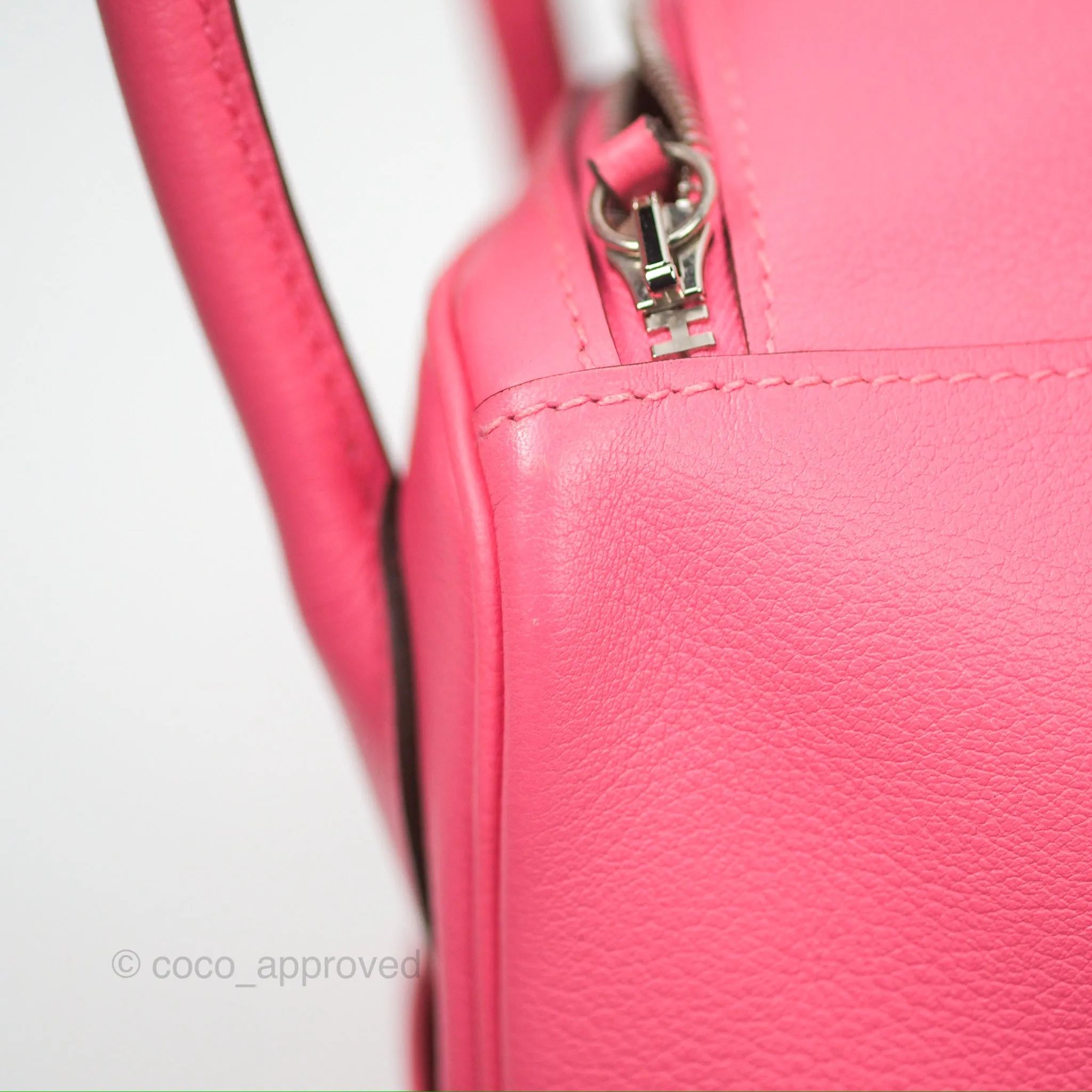 Herms Lindy 26 Rose Azalee Evercolor Palladium Hardware