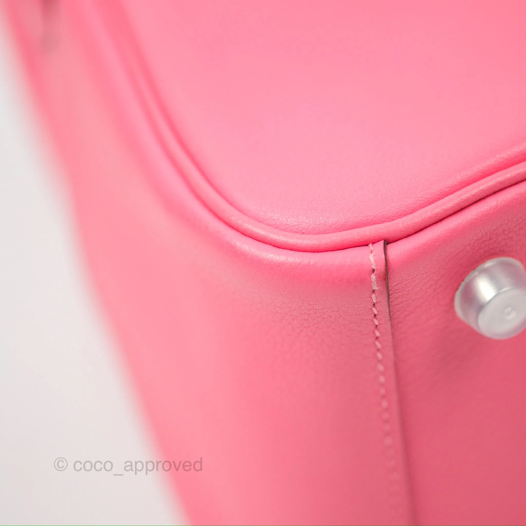 Herms Lindy 26 Rose Azalee Evercolor Palladium Hardware