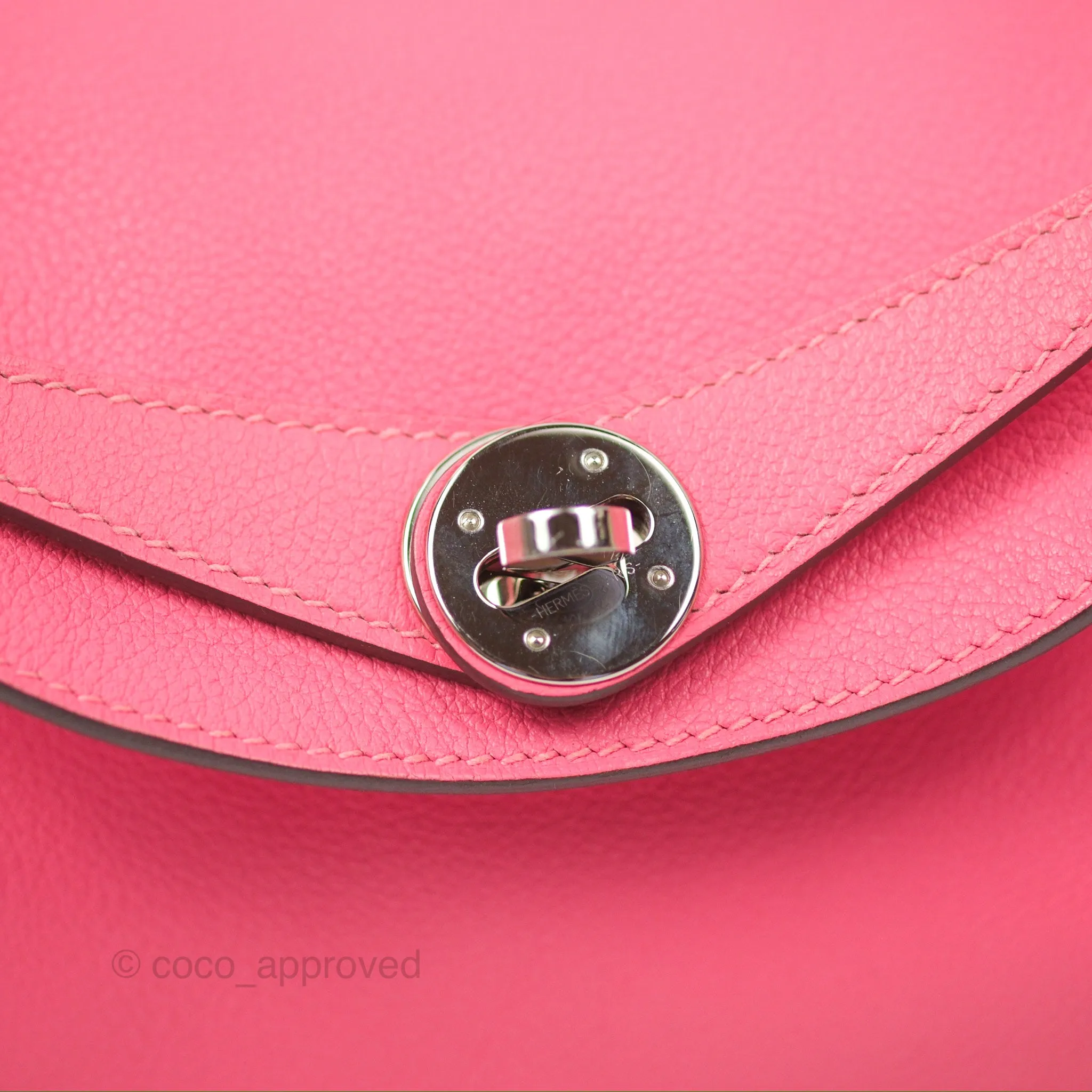Herms Lindy 26 Rose Azalee Evercolor Palladium Hardware