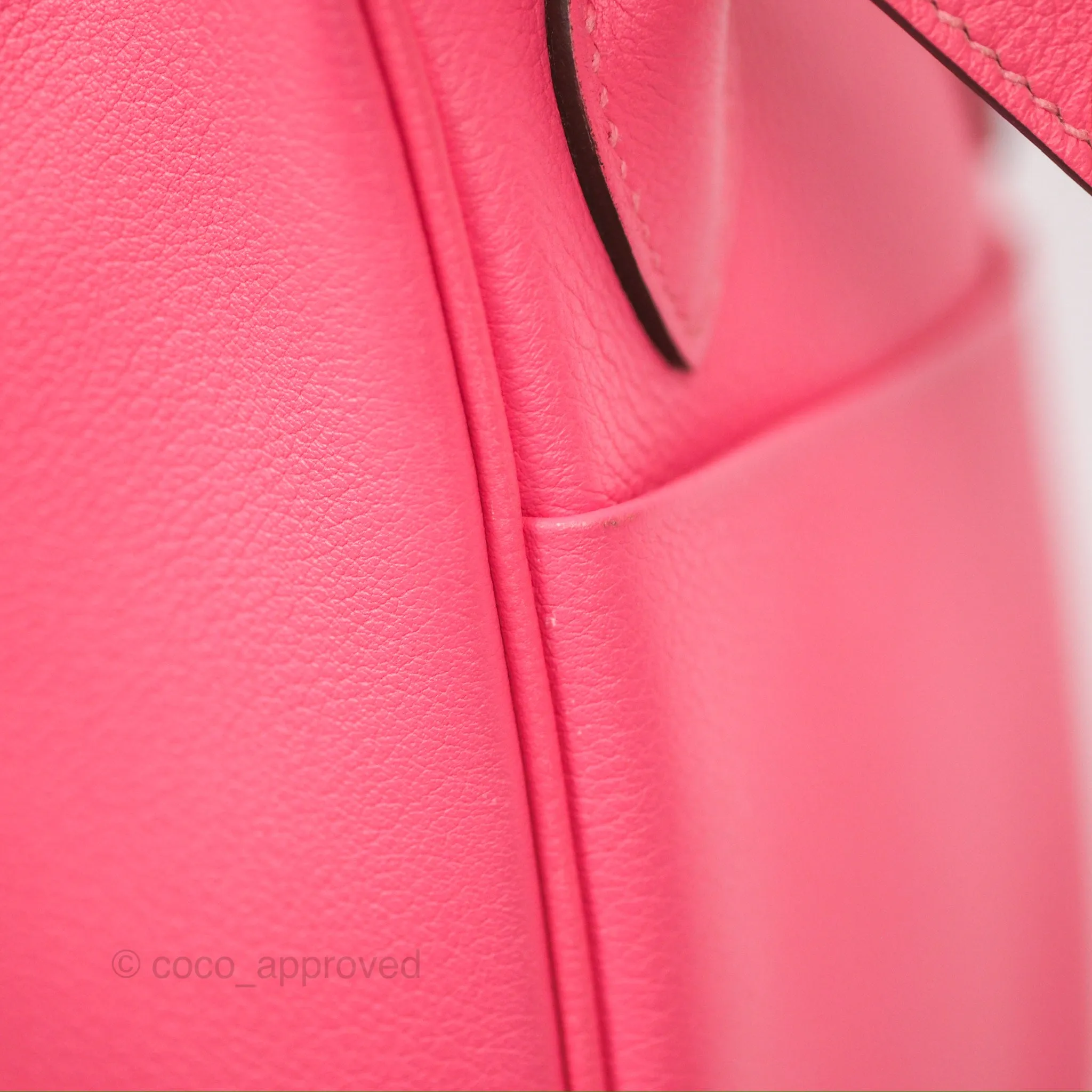 Herms Lindy 26 Rose Azalee Evercolor Palladium Hardware