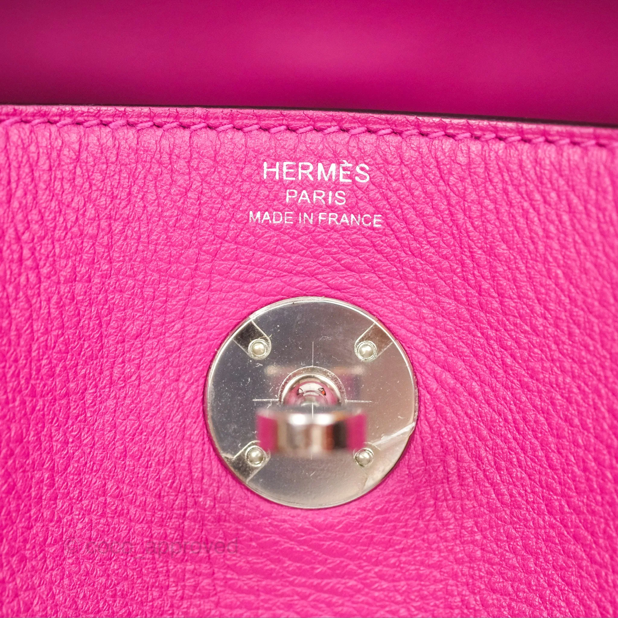 Herms Lindy 26 Rose Pourpre Evercolor Palladium Hardware