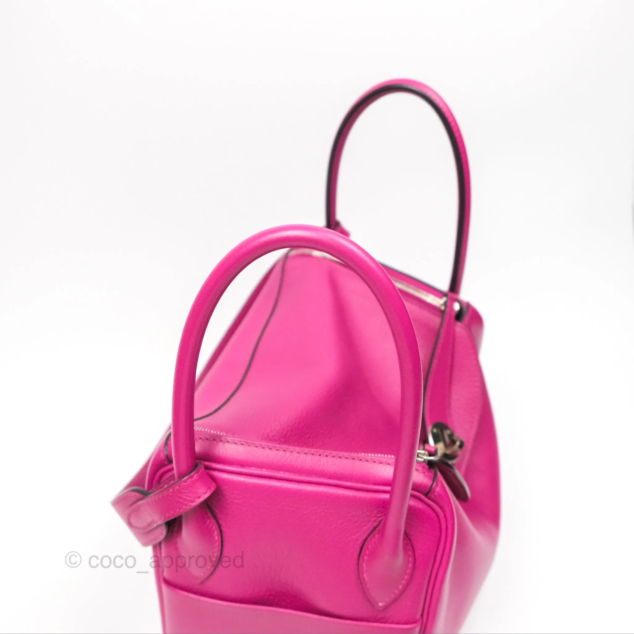 Herms Lindy 26 Rose Pourpre Evercolor Palladium Hardware