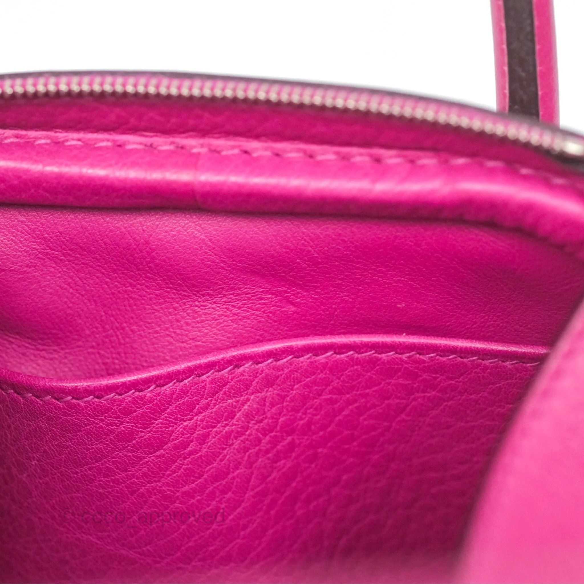 Herms Lindy 26 Rose Pourpre Evercolor Palladium Hardware