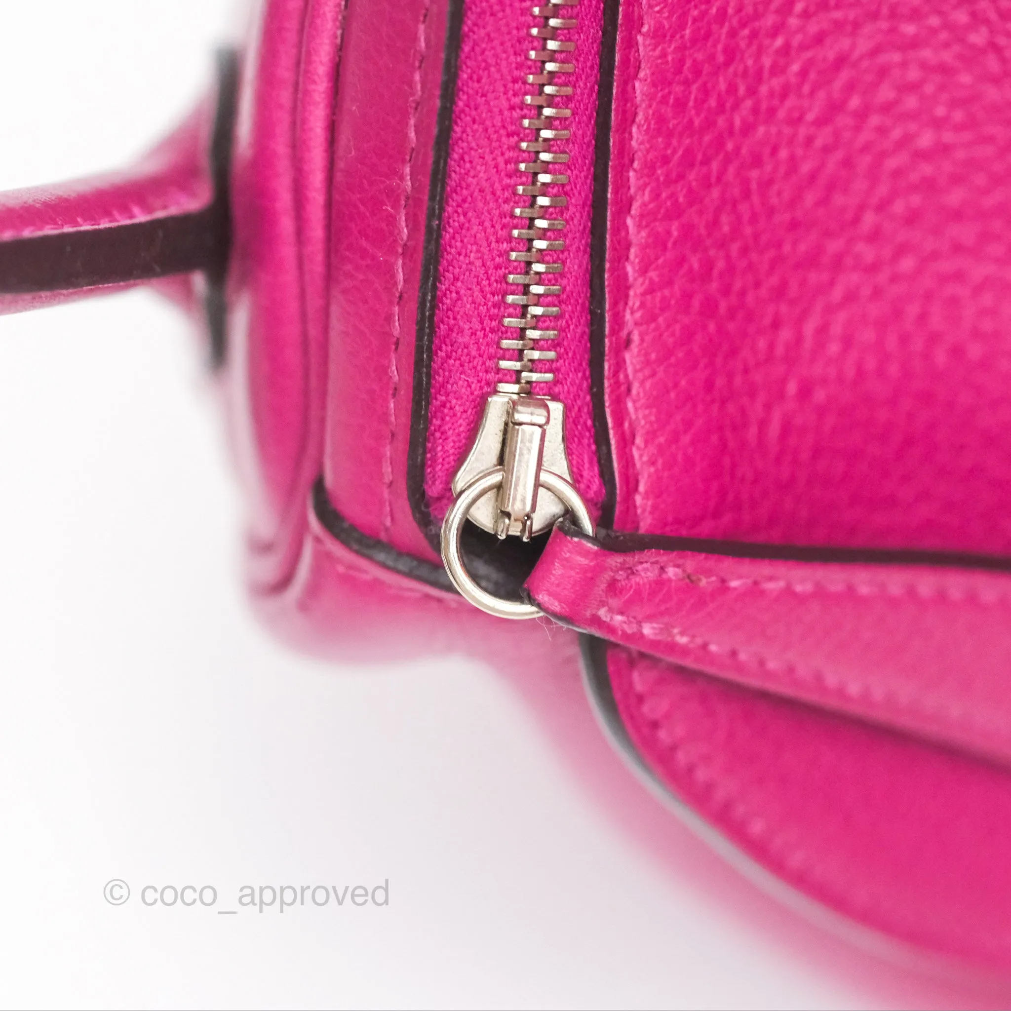 Herms Lindy 26 Rose Pourpre Evercolor Palladium Hardware