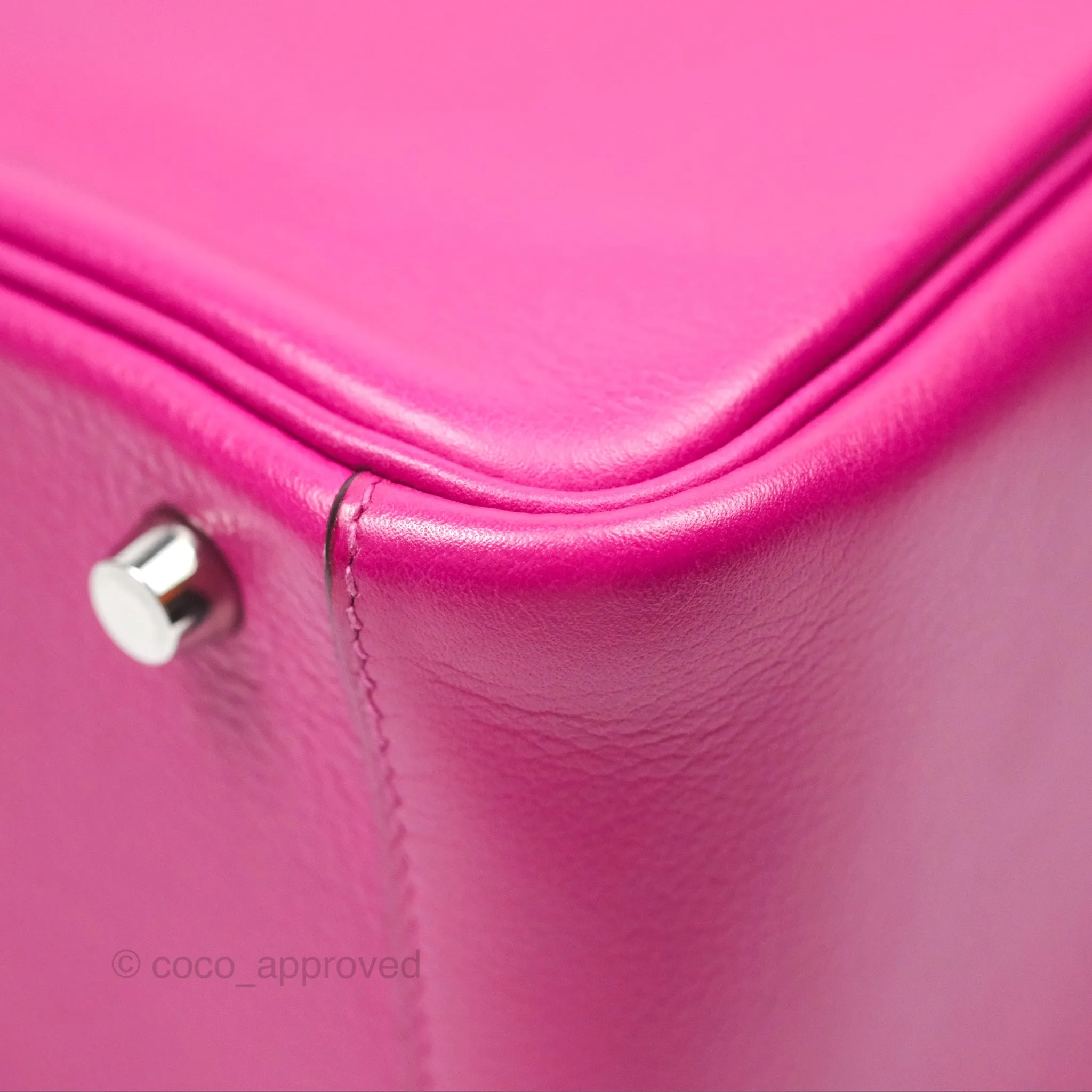 Herms Lindy 26 Rose Pourpre Evercolor Palladium Hardware