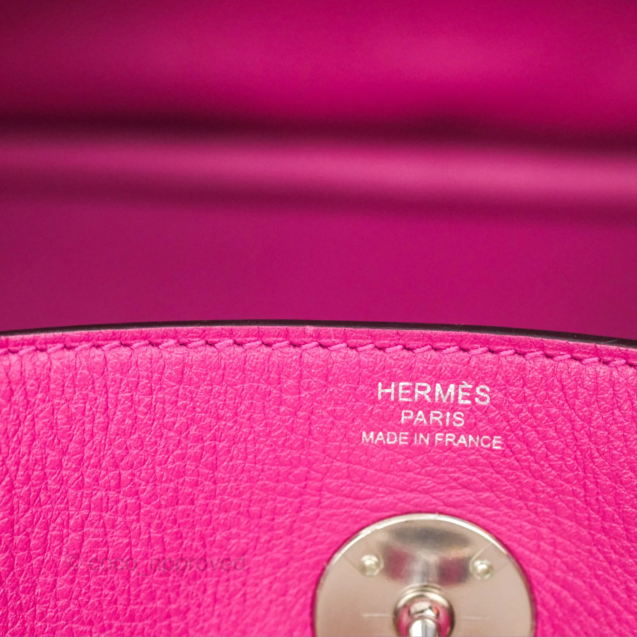 Herms Lindy 26 Rose Pourpre Evercolor Palladium Hardware