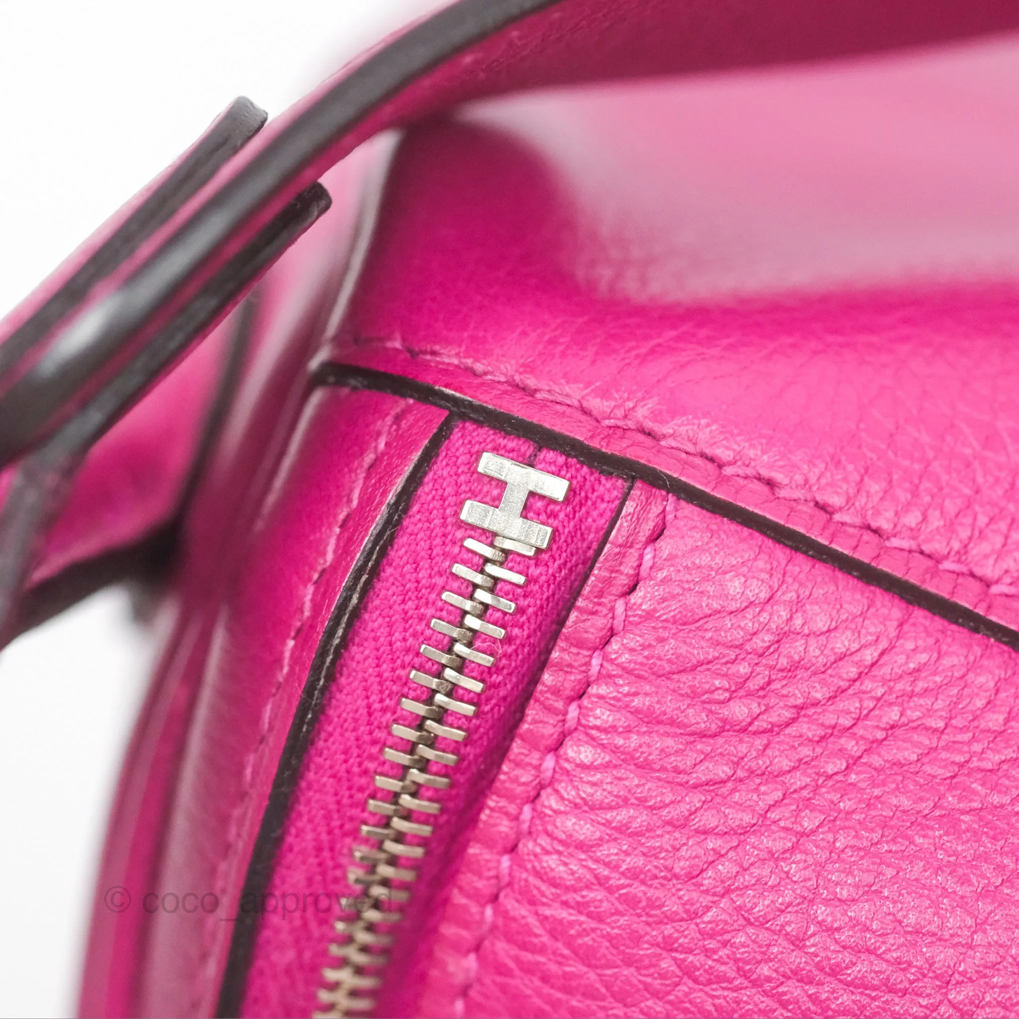 Herms Lindy 26 Rose Pourpre Evercolor Palladium Hardware